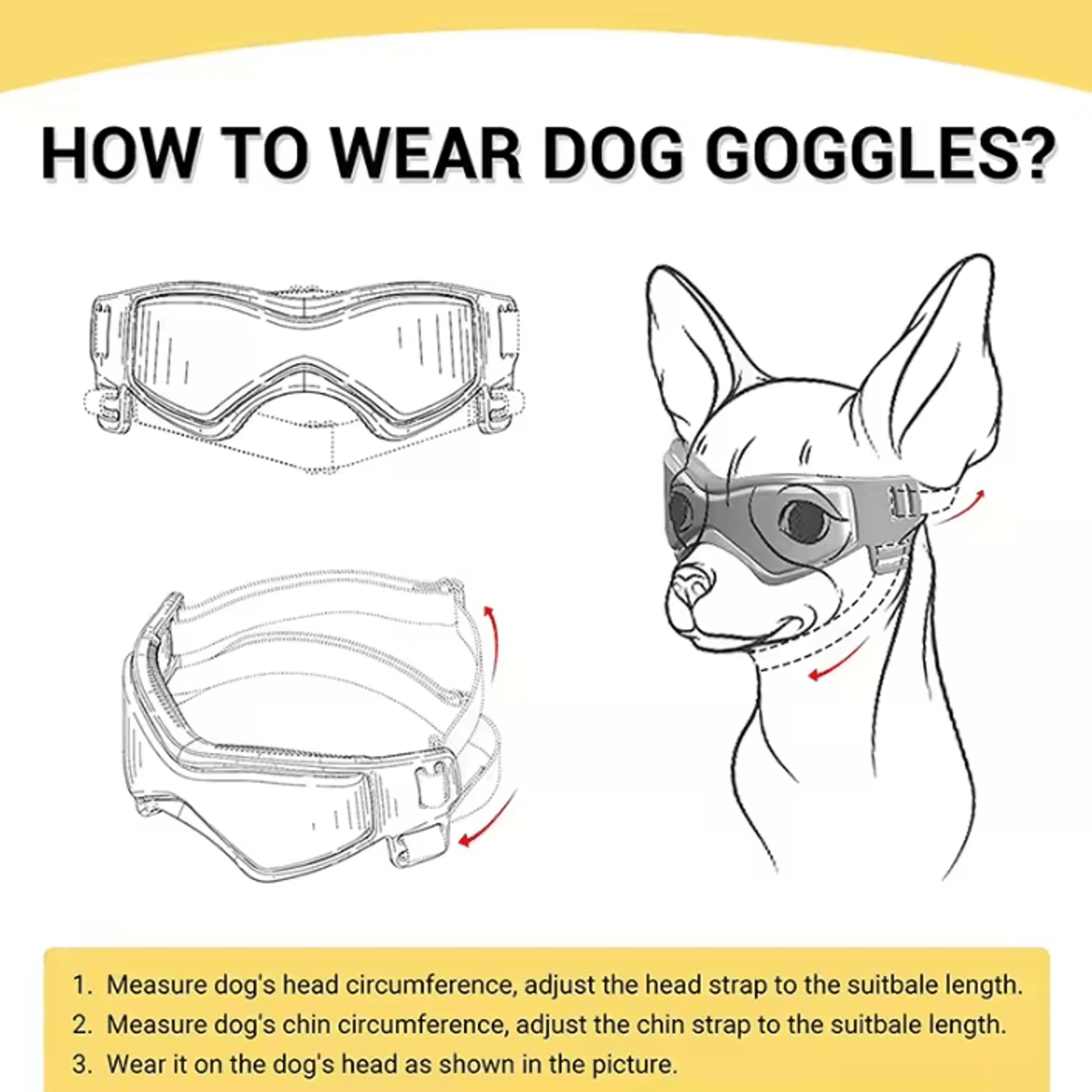 Adjustable UV Protection Dog Goggles For Outdoor Adventures 4