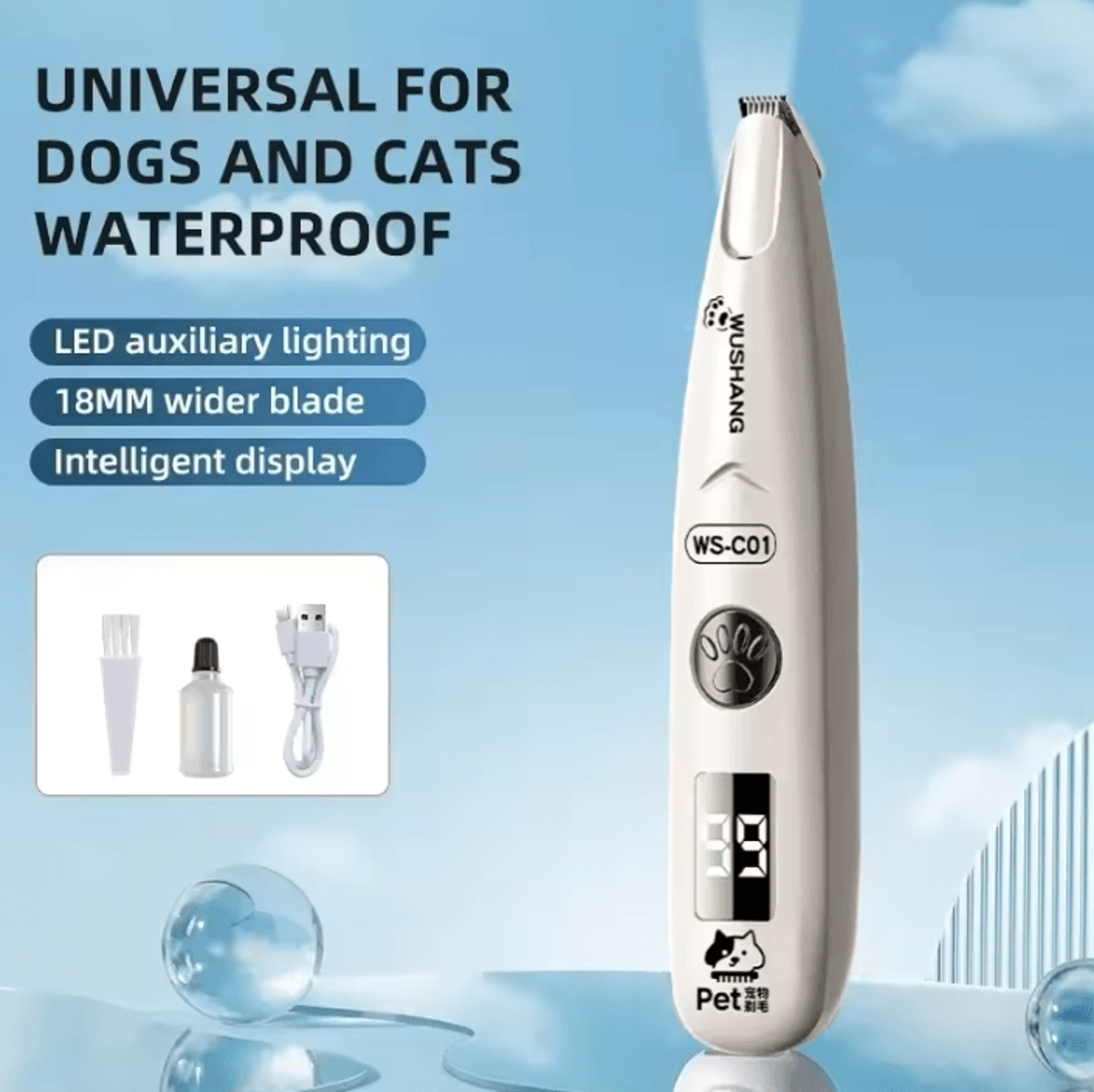 LED Pet Paw Hair Trimmer For Dogs And Cats 0