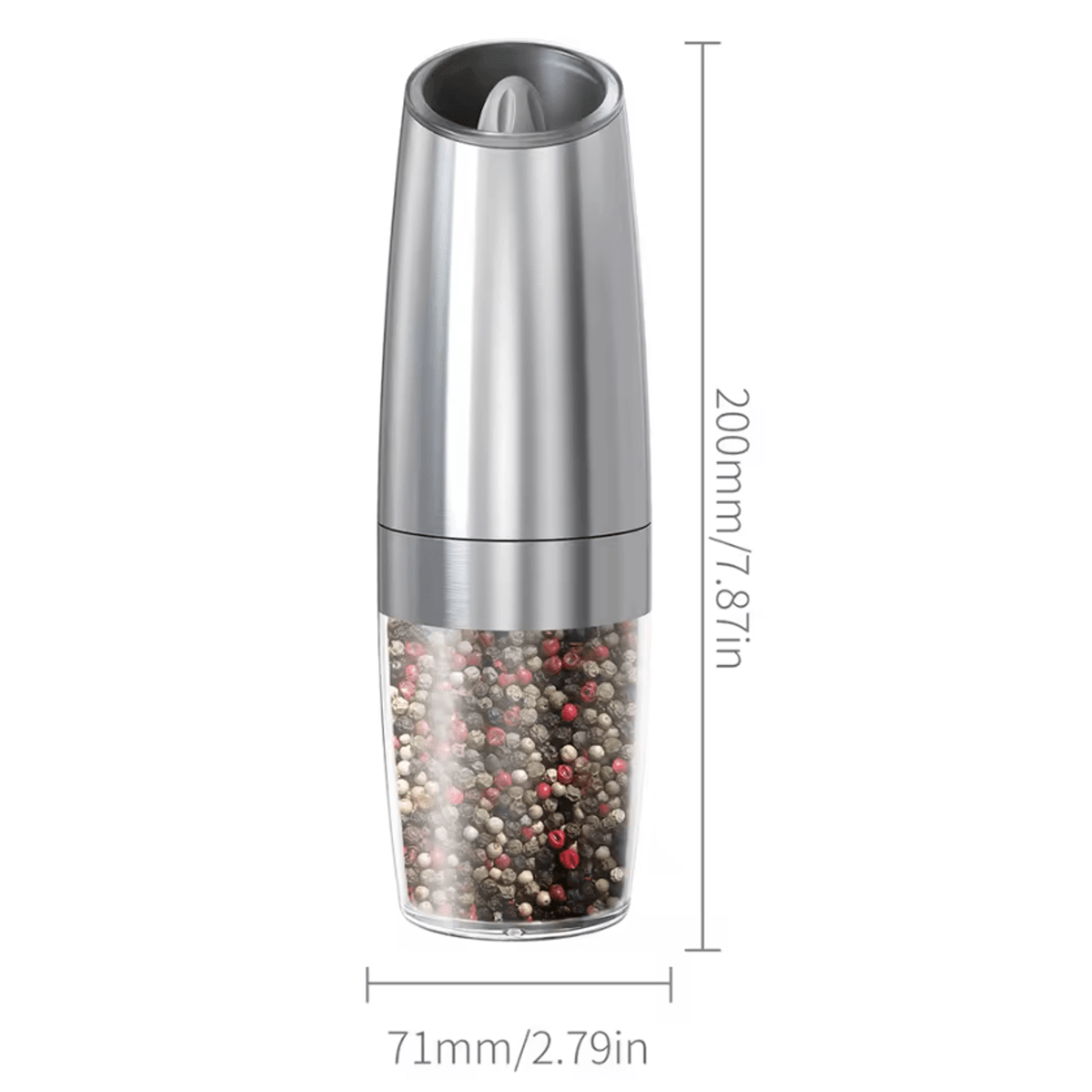 GrindAura LED Automatic Salt And Pepper Mill Set 4