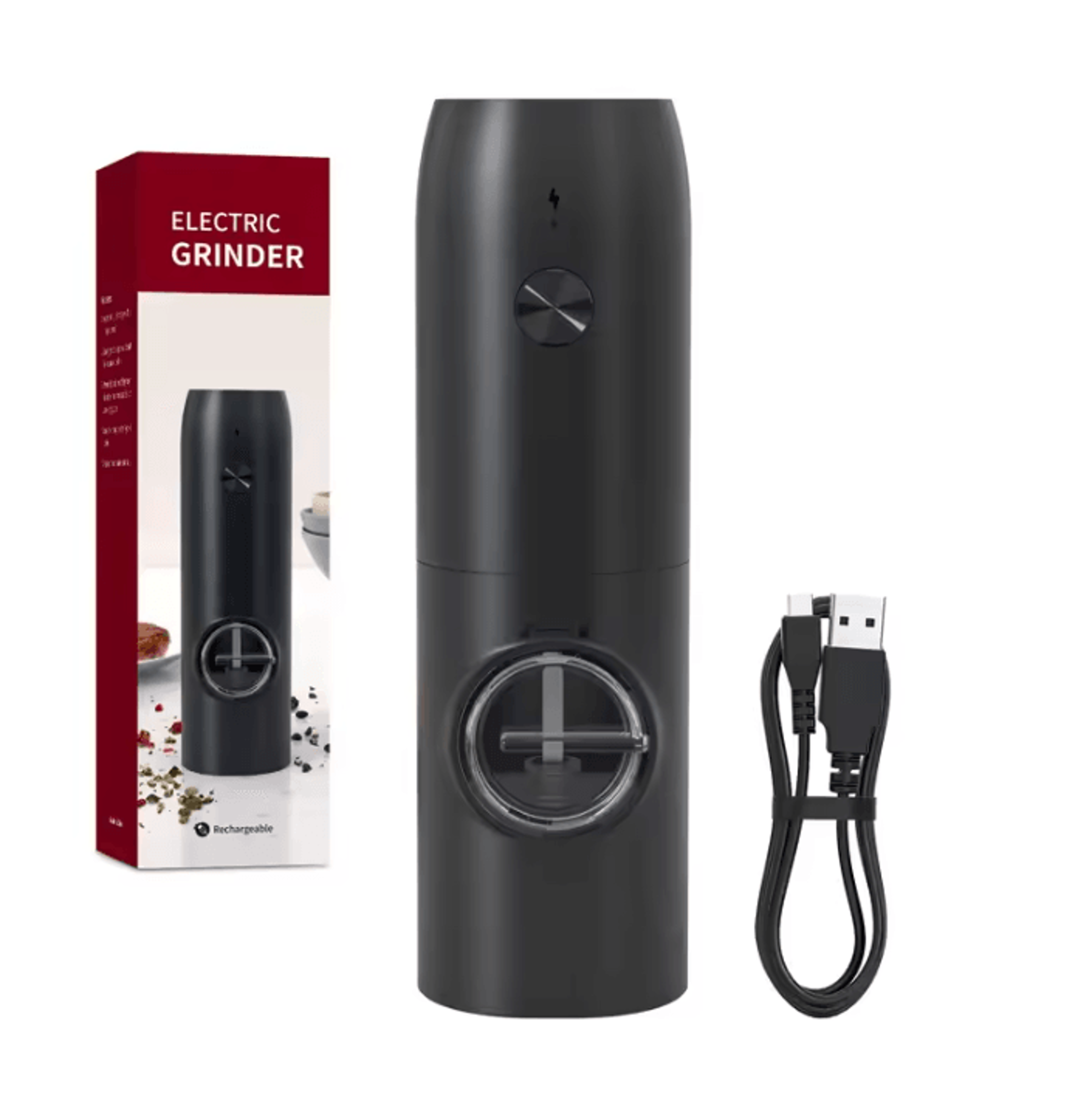 USB Rechargeable Automatic Salt And Pepper Grinder With Adjustable Coarseness 3