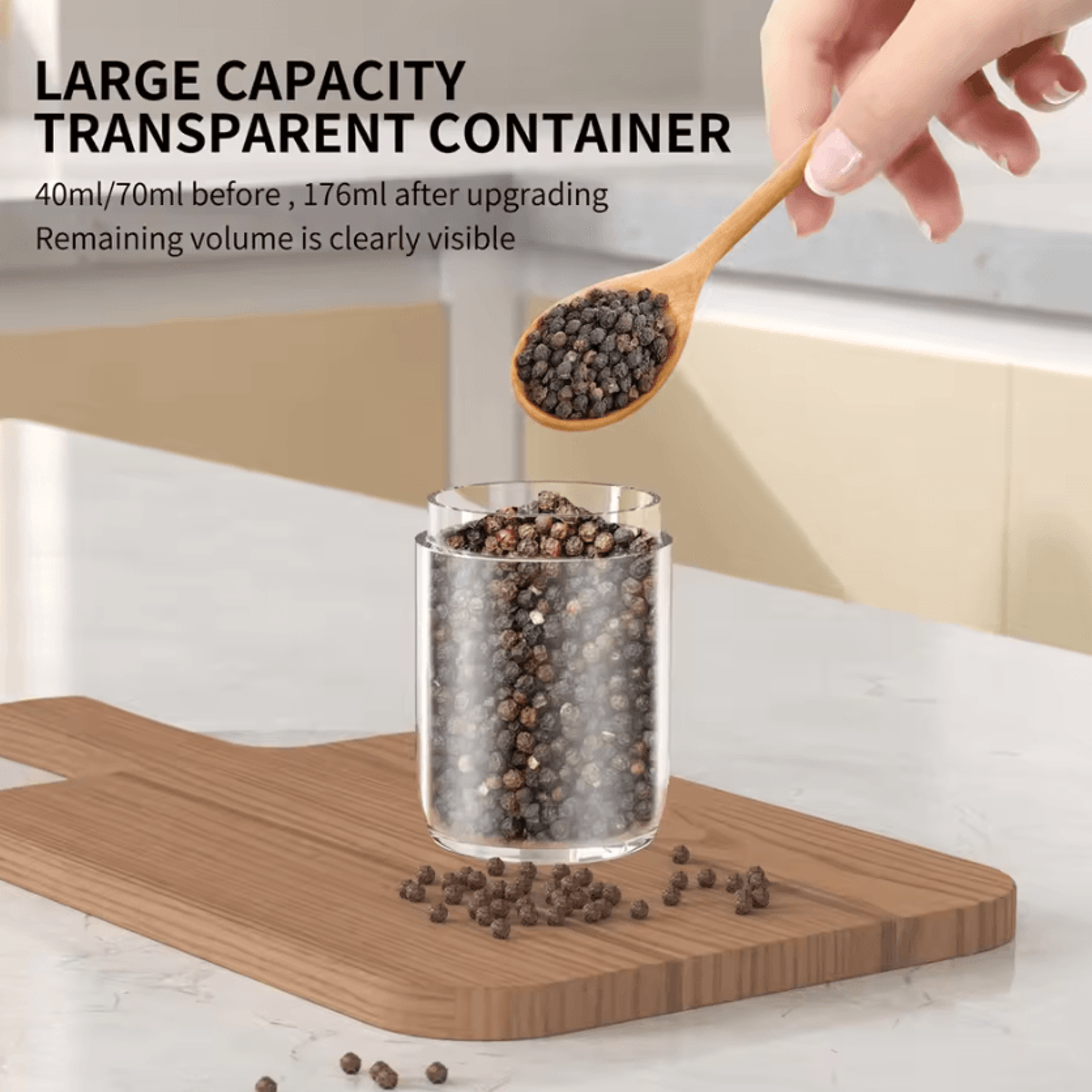 Tilt And Grind Automatic Salt And Pepper Mill With LED Light 3