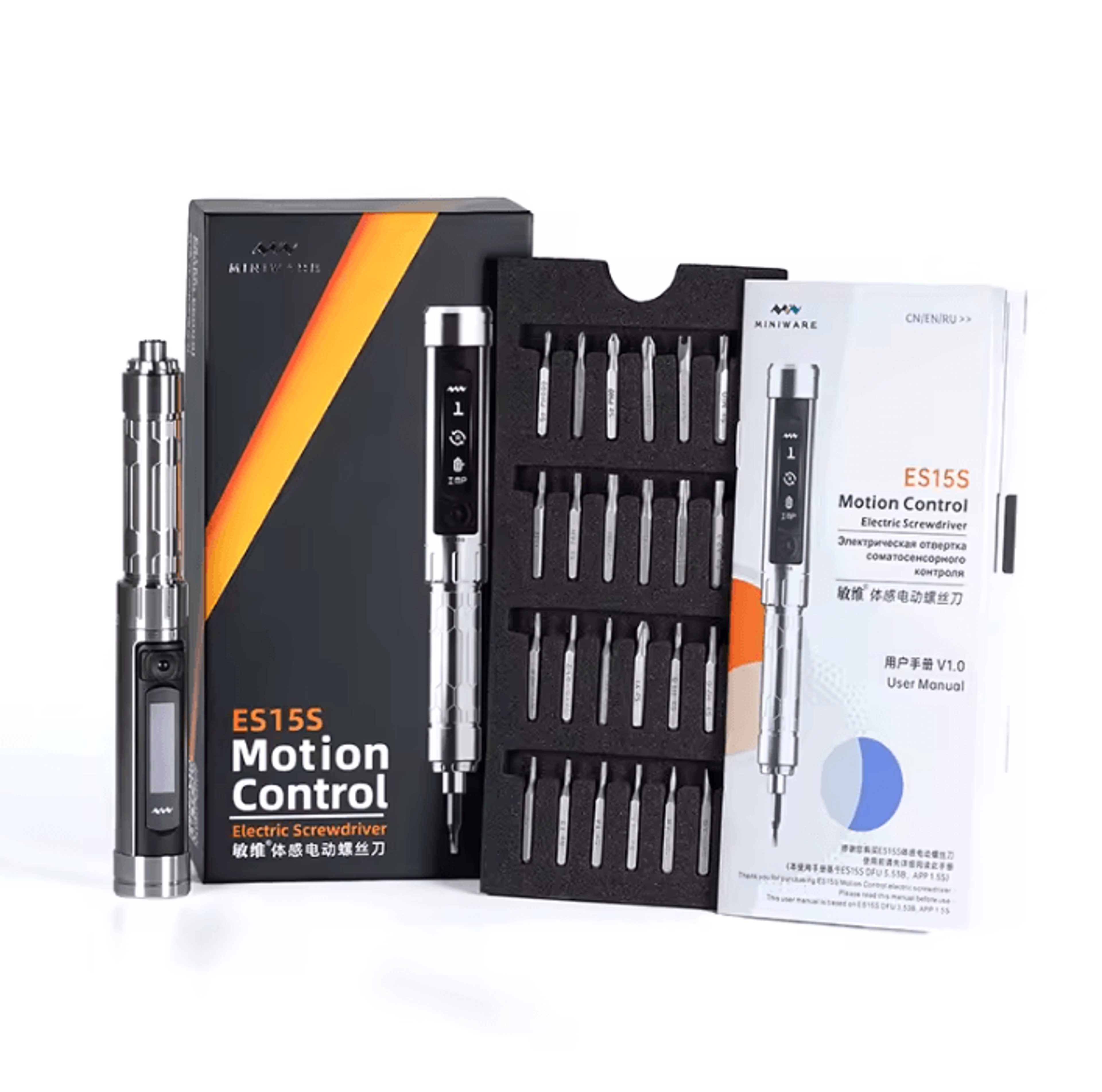 MINIWARE ES15S Smart Motion Control Precision Electric Screwdriver Kits 6