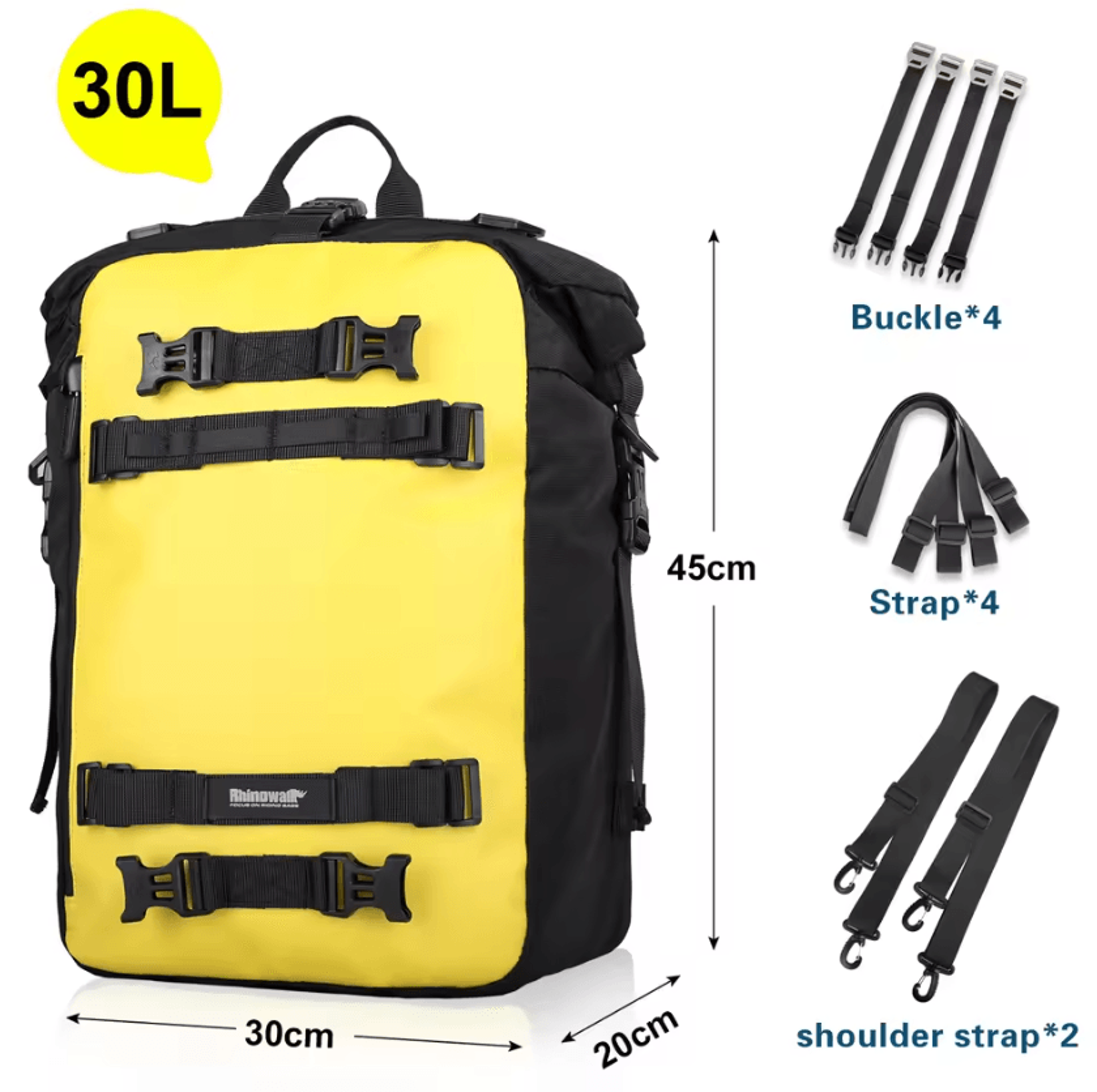 Rhinowalk 10L 20L 30L Waterproof Motorcycle Tail And Saddle Bag 7
