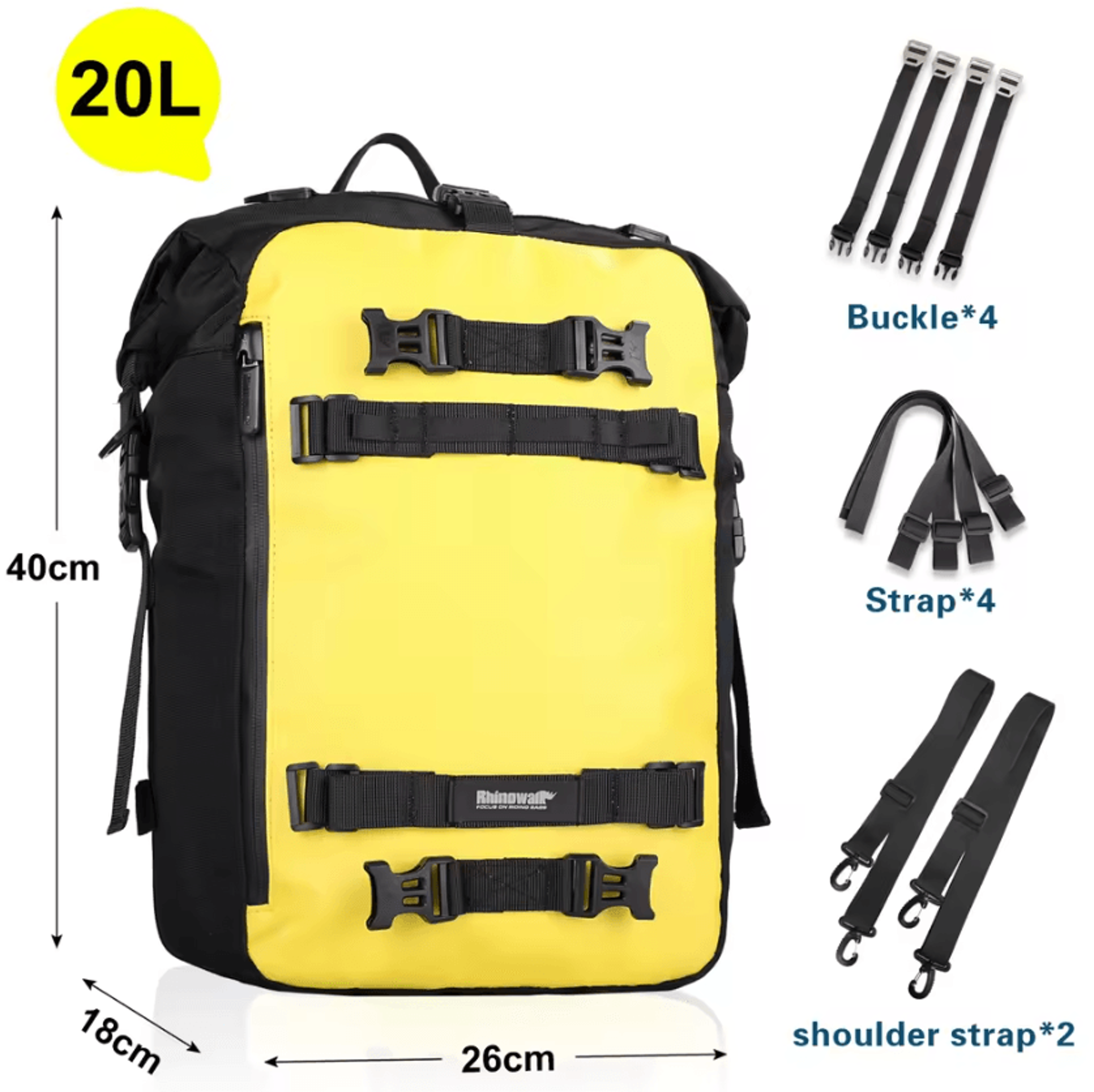 Rhinowalk 10L 20L 30L Waterproof Motorcycle Tail And Saddle Bag 6