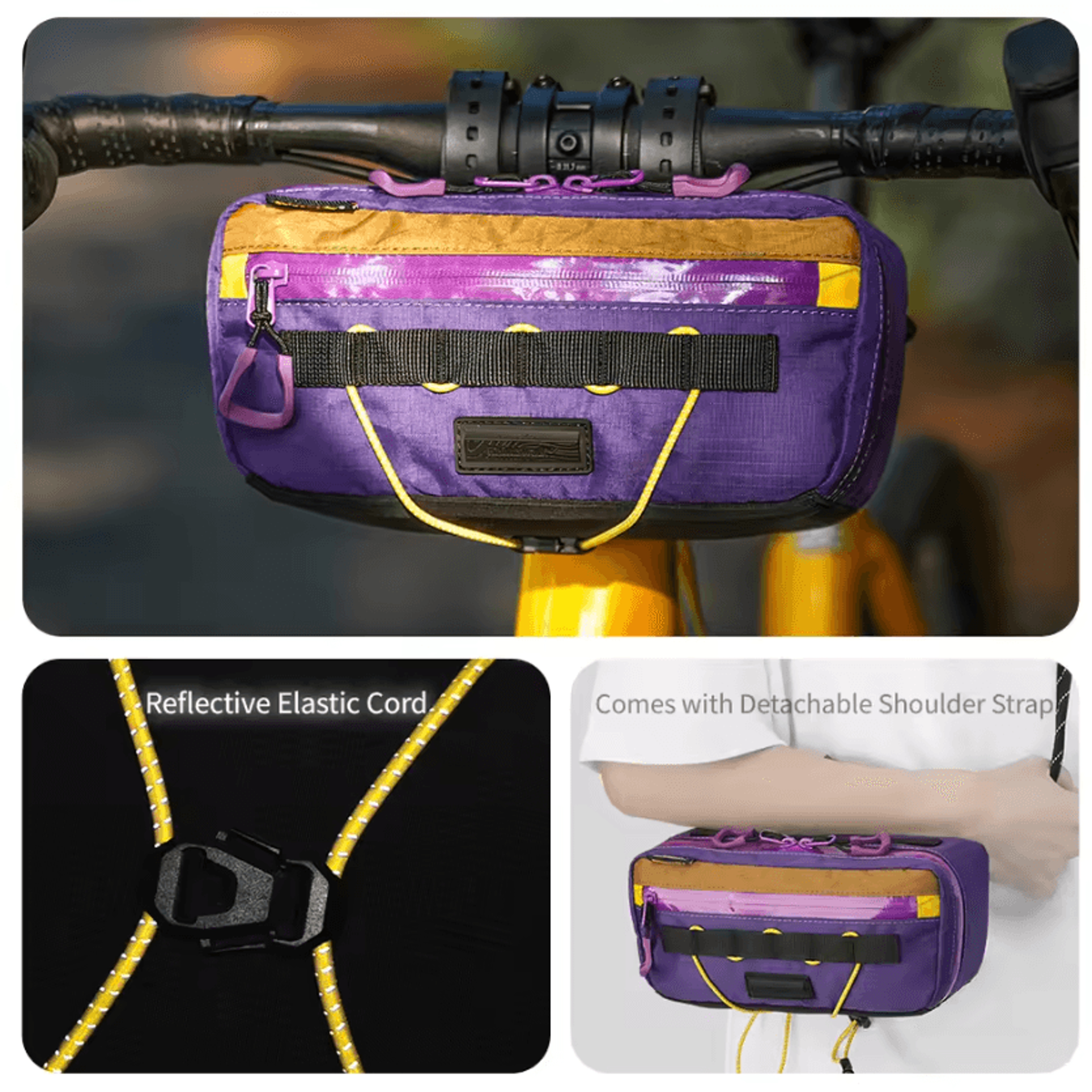 Rhinowalk 25L MultiCompartment Bike Handlebar Shoulder Bag 3