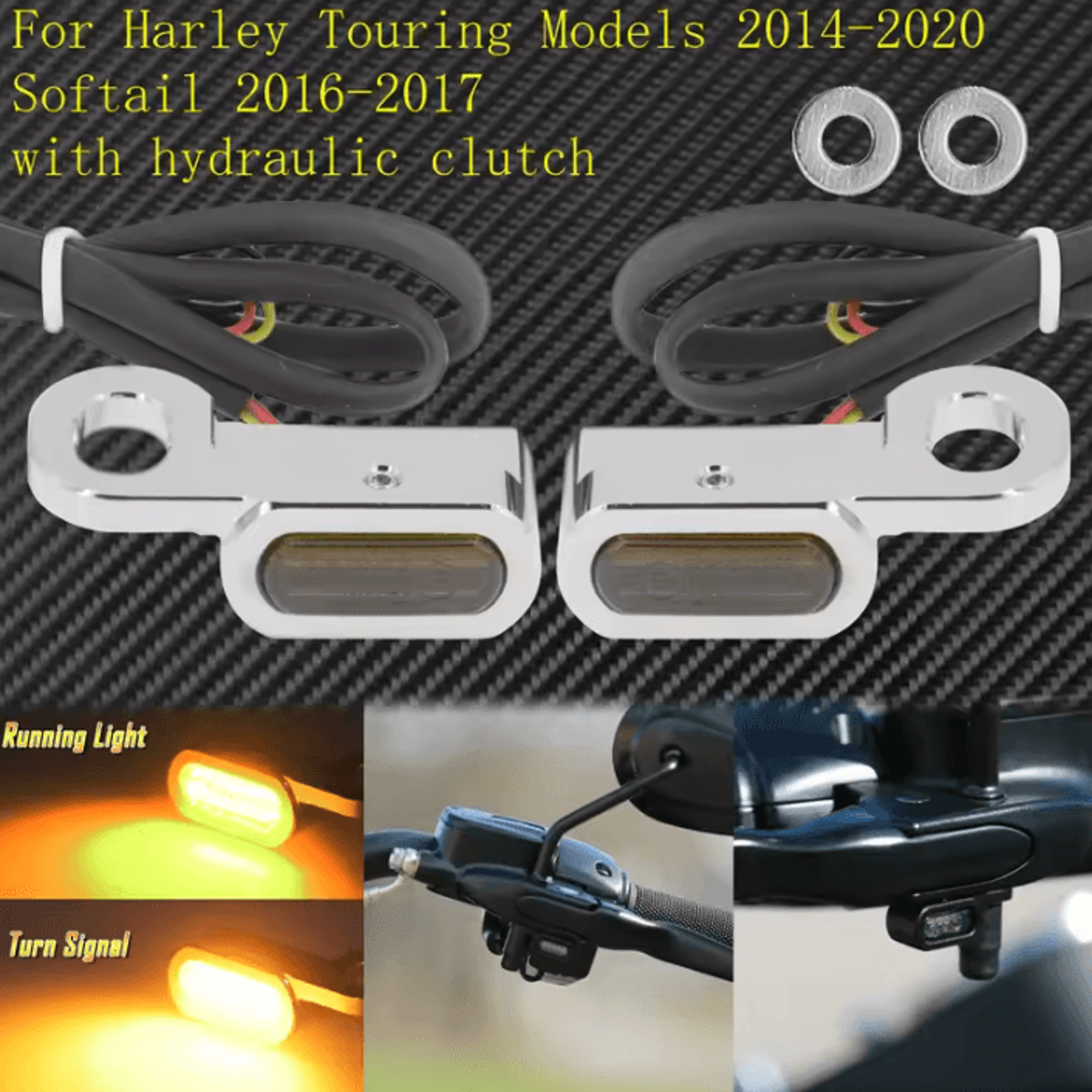 Low Profile E Mark Mini LED Turn Signals For Harley Sportster XL 883 1200 9
