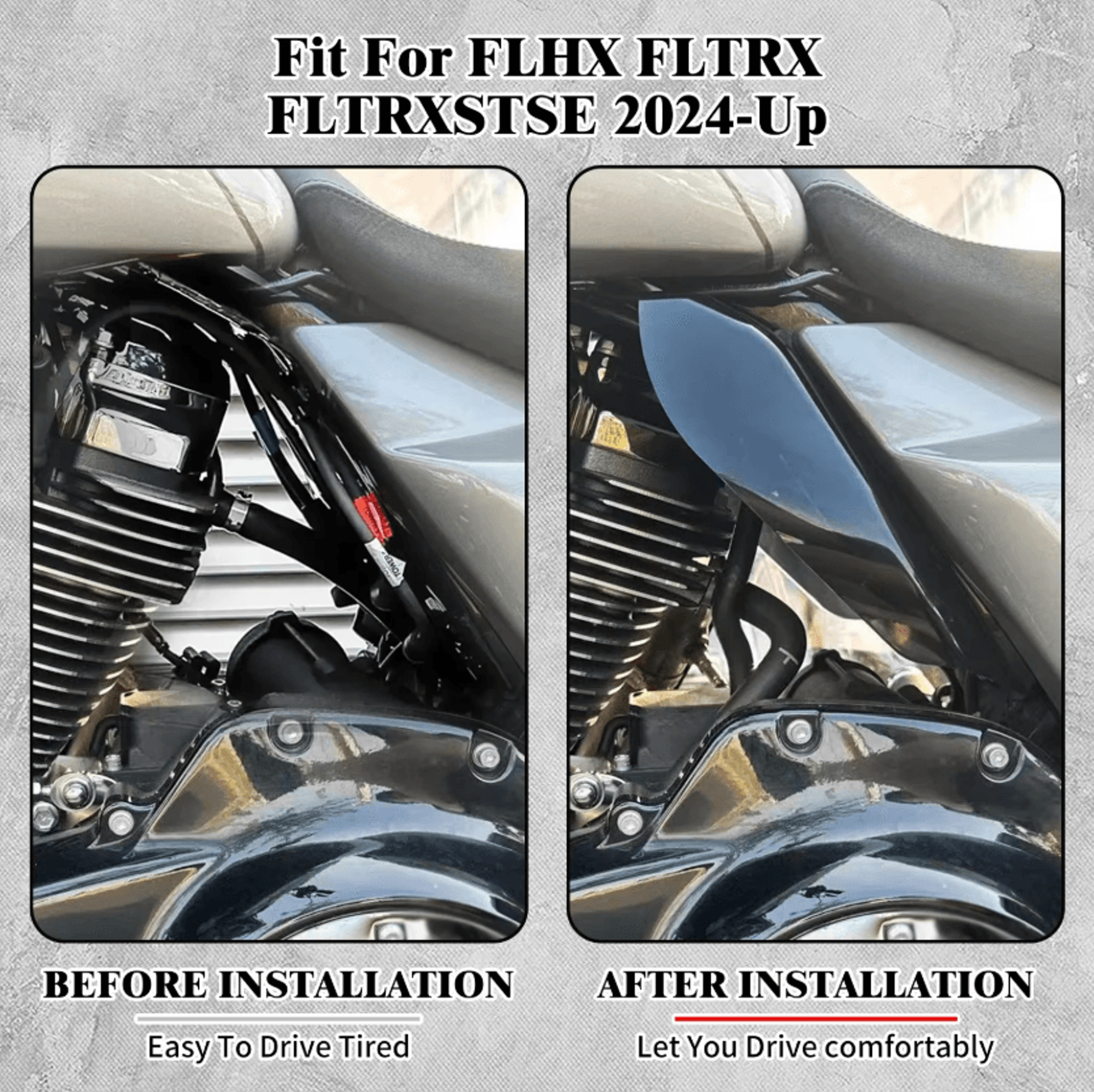 Rider Comfort Mid Frame Heat Deflectors For Harley Touring 1