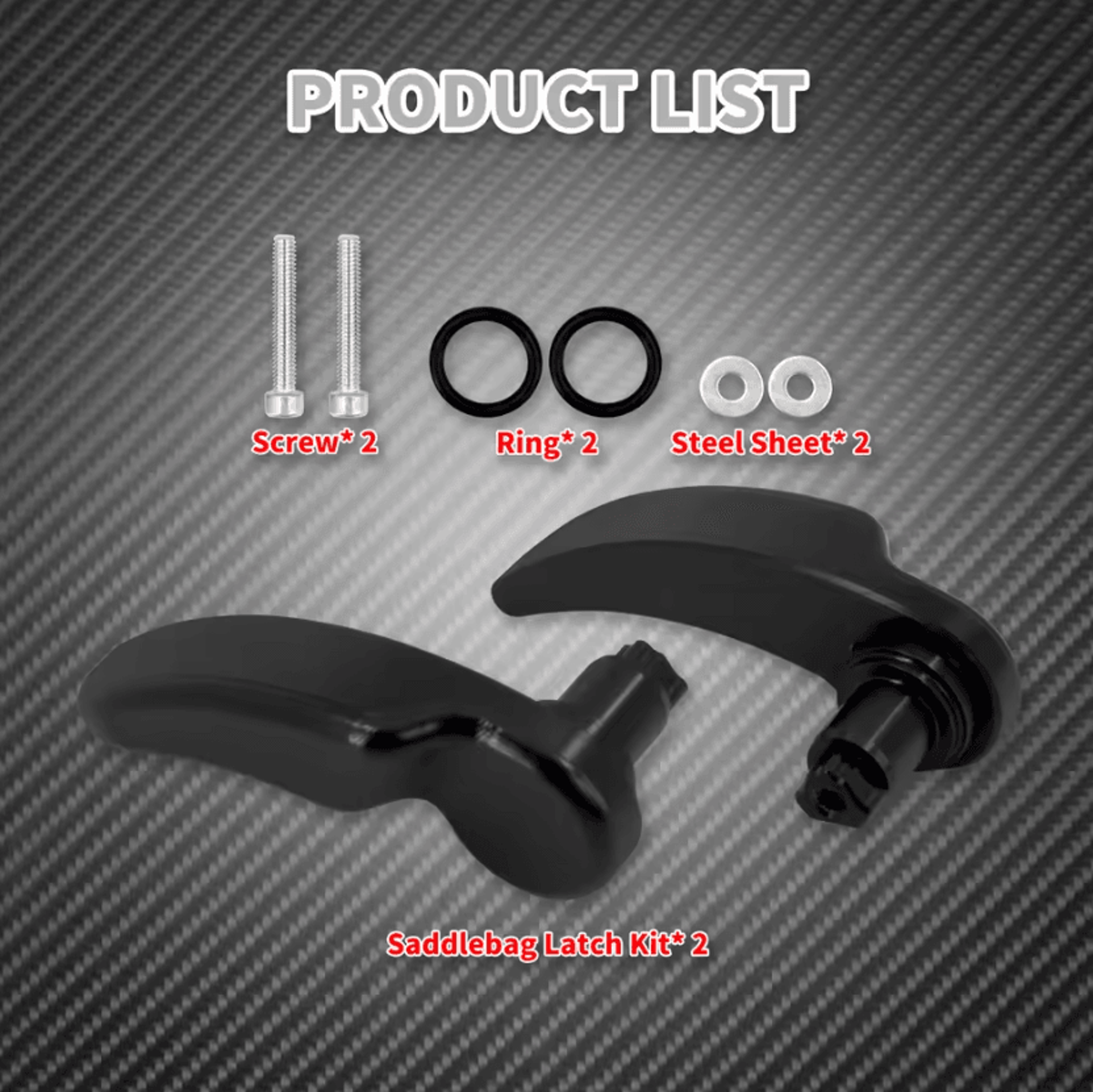 Quick Release Saddlebag Lid Lifter Latch Kit For Harley Touring 1