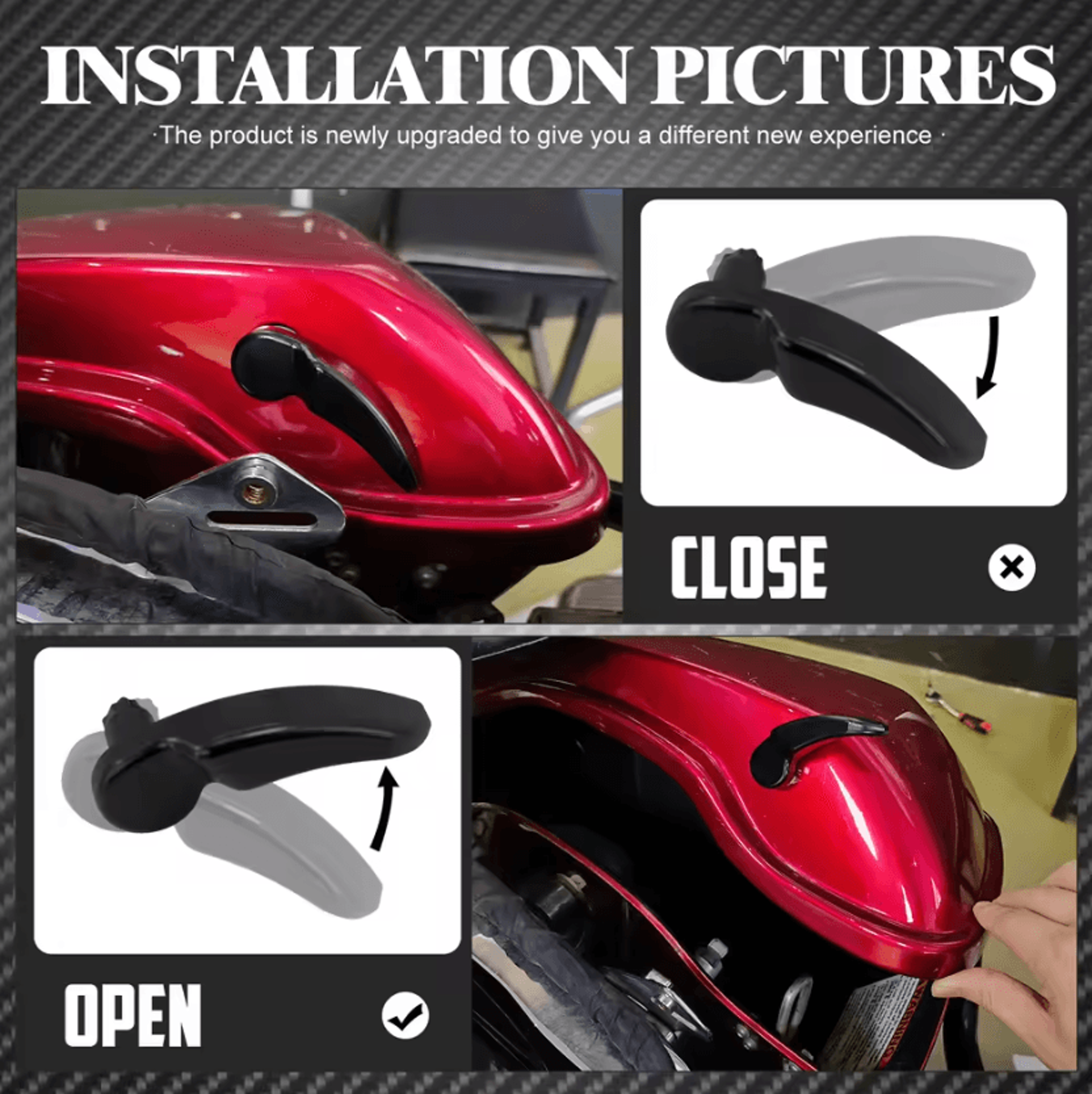 Quick Release Saddlebag Lid Lifter Latch Kit For Harley Touring 2