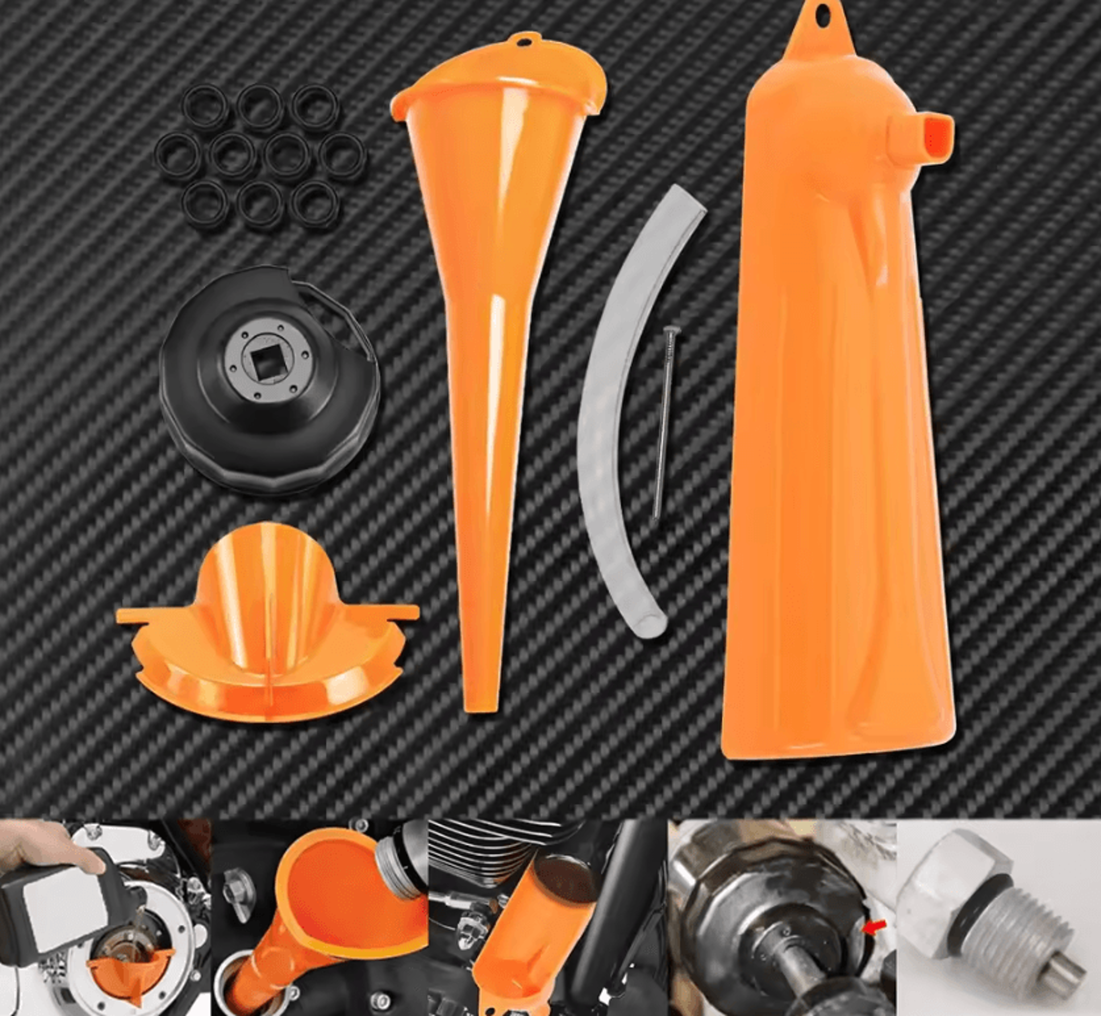 Drip Free Oil Change Tool Kit For Harley Sportster Touring Dyna 0