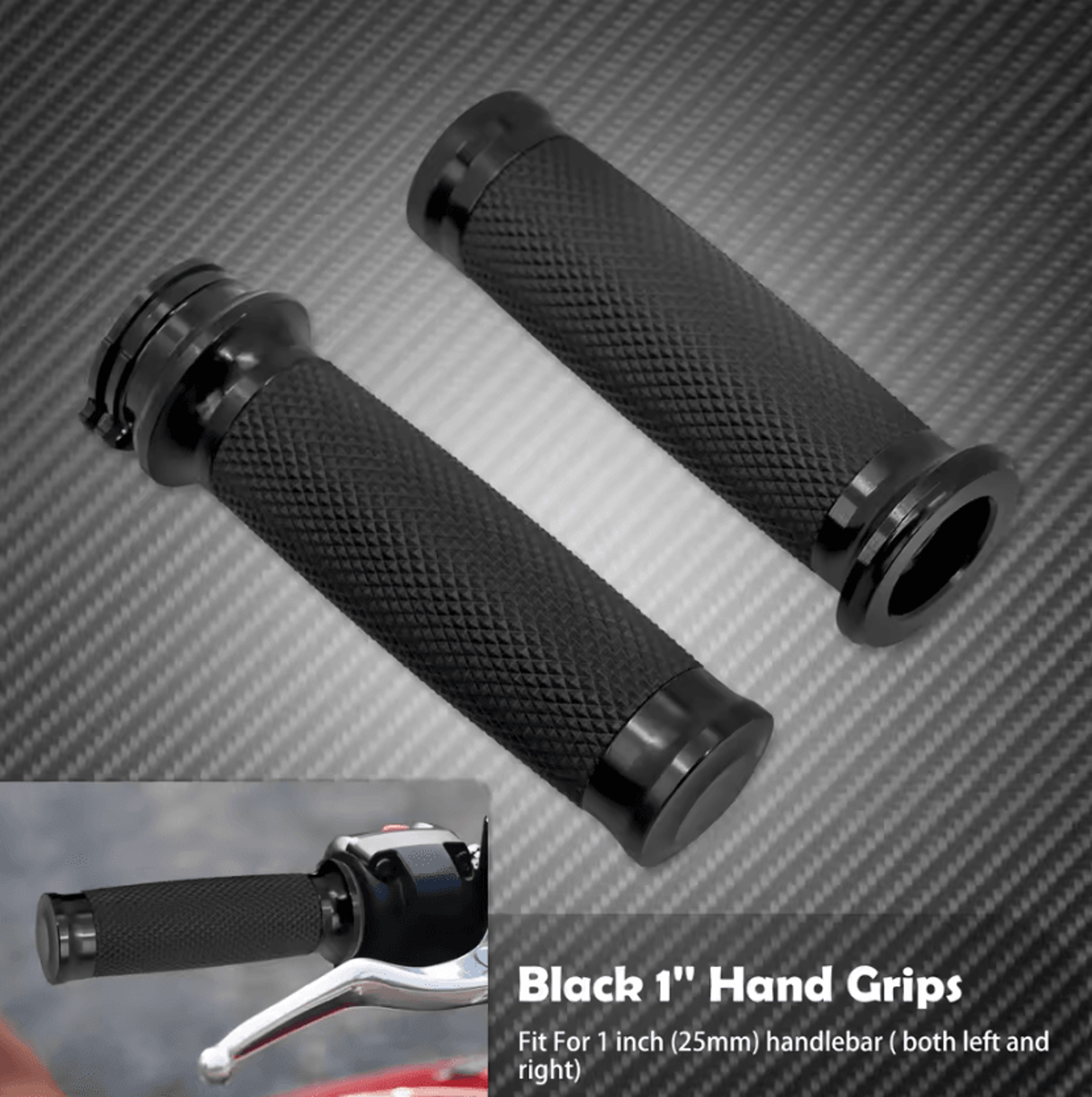 MACTIONS Comfort Grip 1 Inch Hand Grips For Harley Sportster Dyna Softail 5