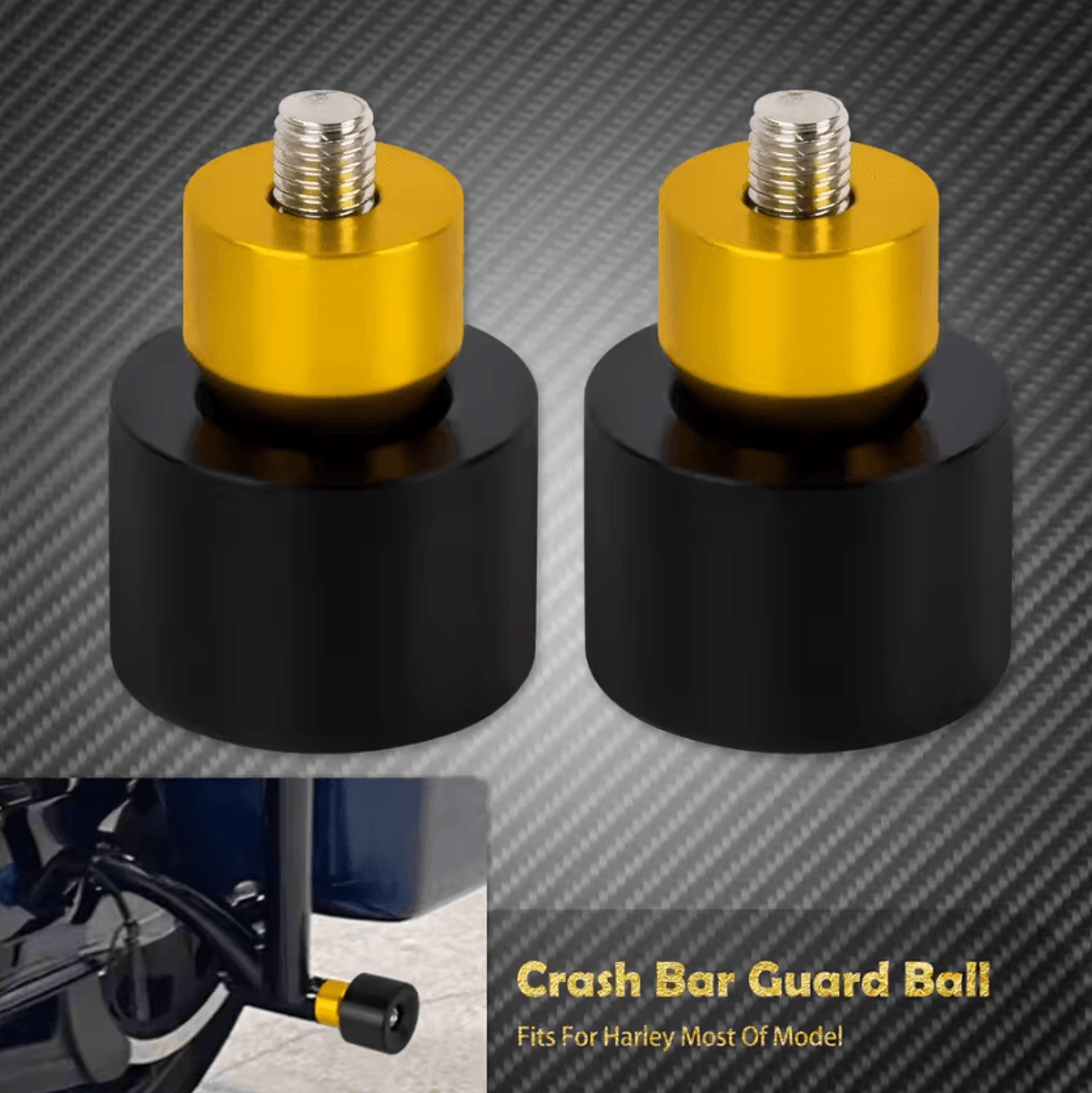 M12 Crash Bar Protector Balls For Harley Touring Softail Dyna Sportster 5