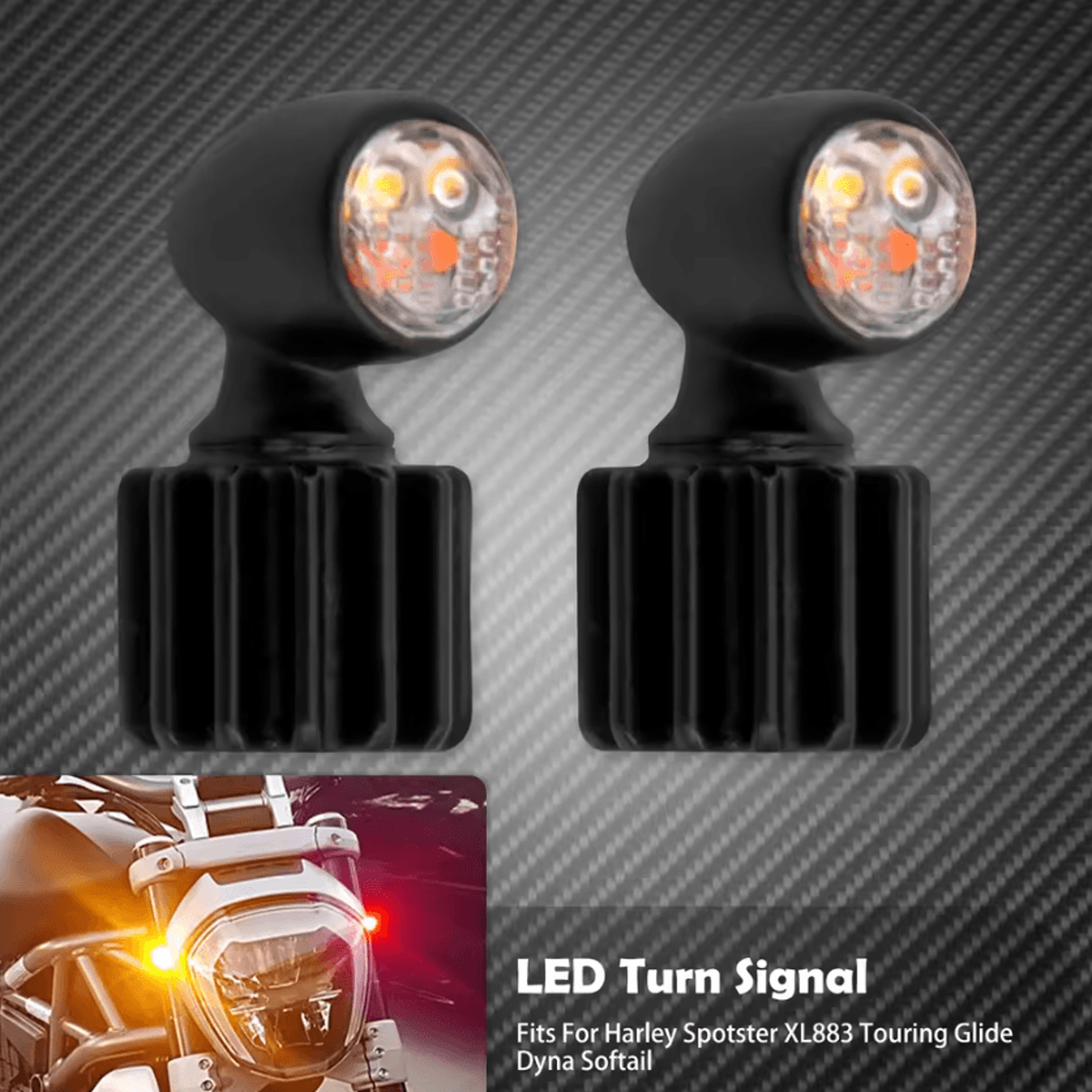 Ultra Compact 3 In 1 LED Turn Signals For Harley And Custom Motorcycles 4