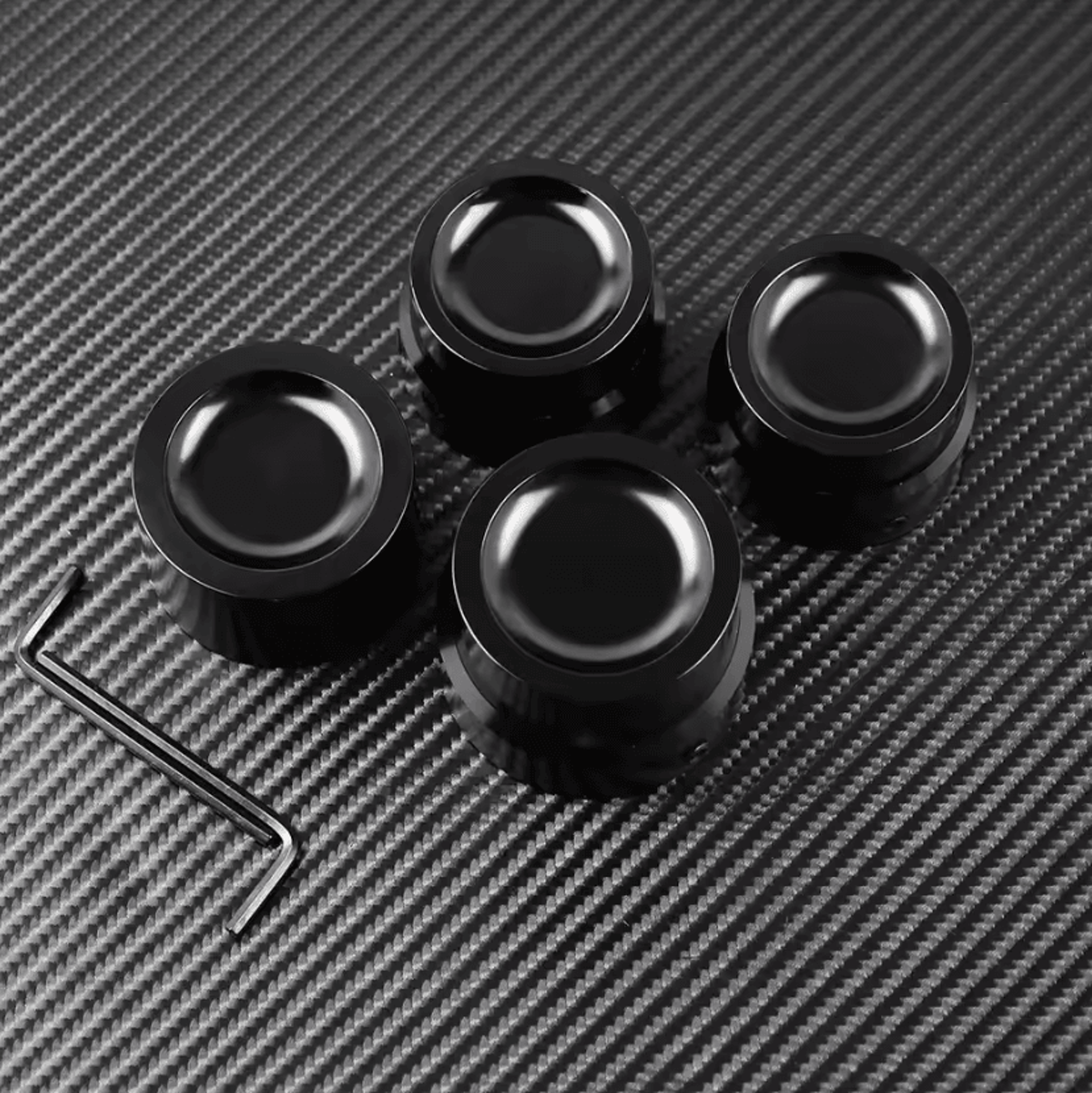 Custom Axle Nut Cover Caps For Harley Sportster Dyna Touring VRod 3