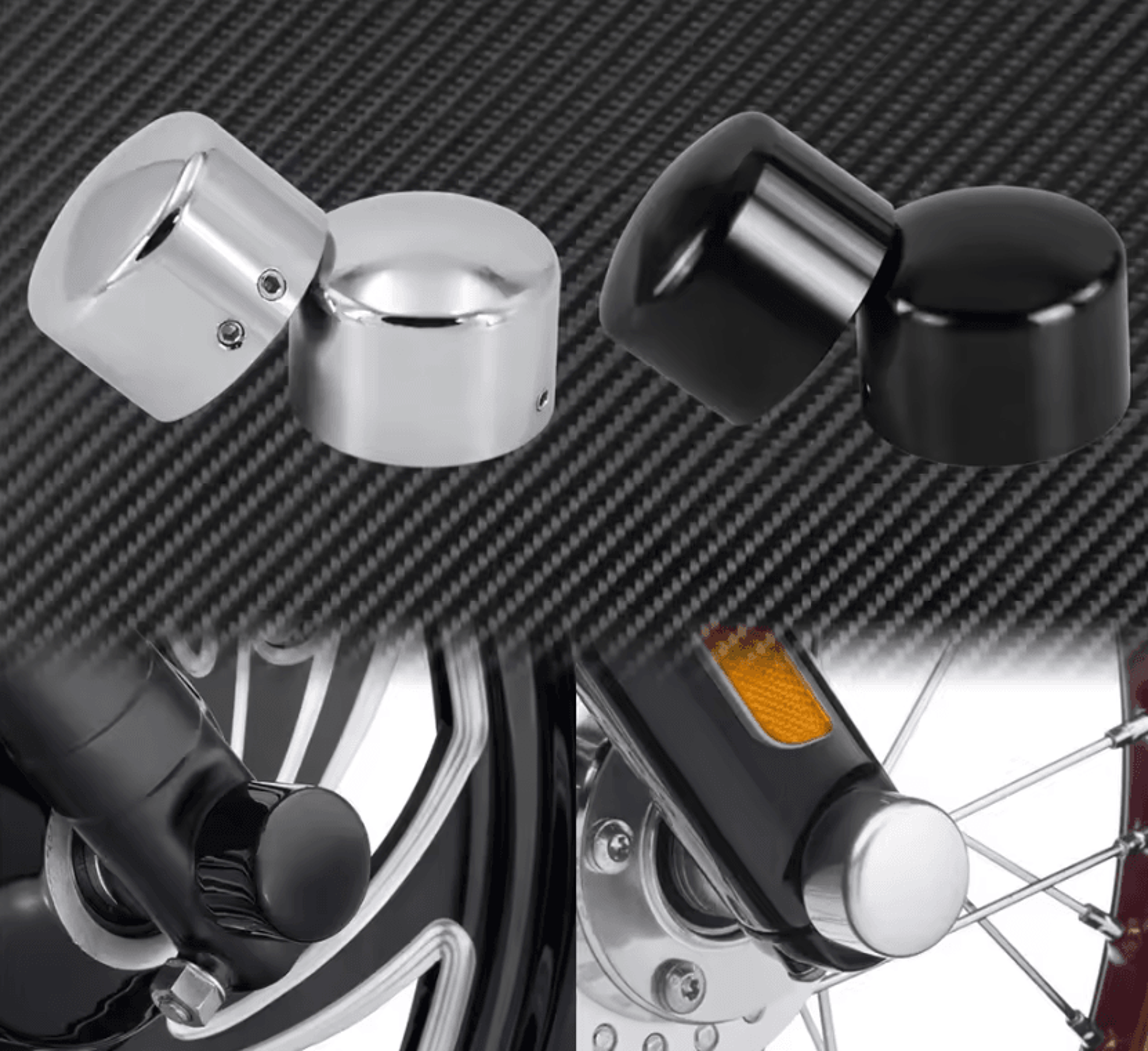 Precision CNC Front Axle Caps For Harley Touring Dyna Softail Sportster 0