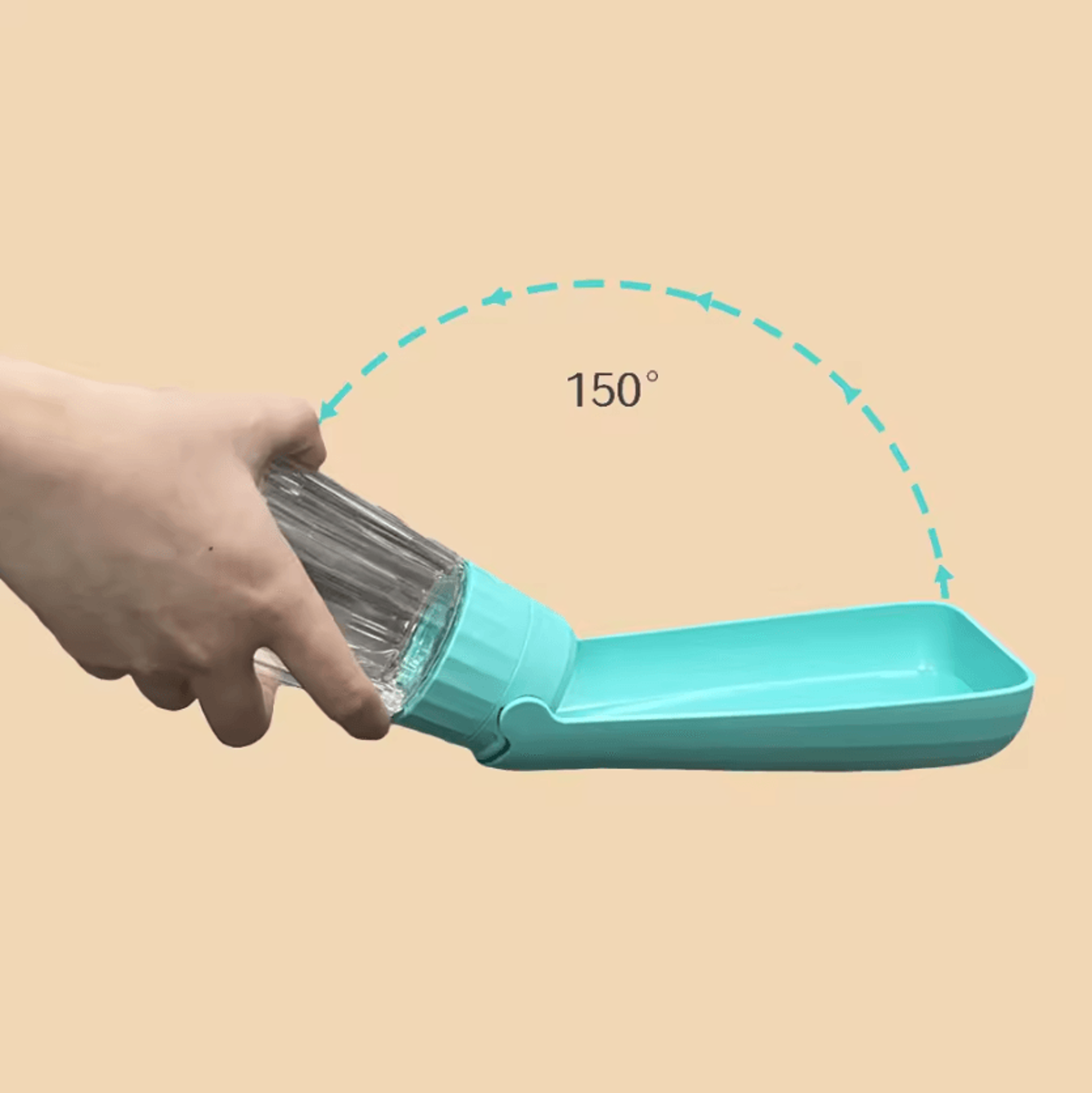 Leak Proof 550ml Portable Dog Water Bottle With Foldable Bowl 3