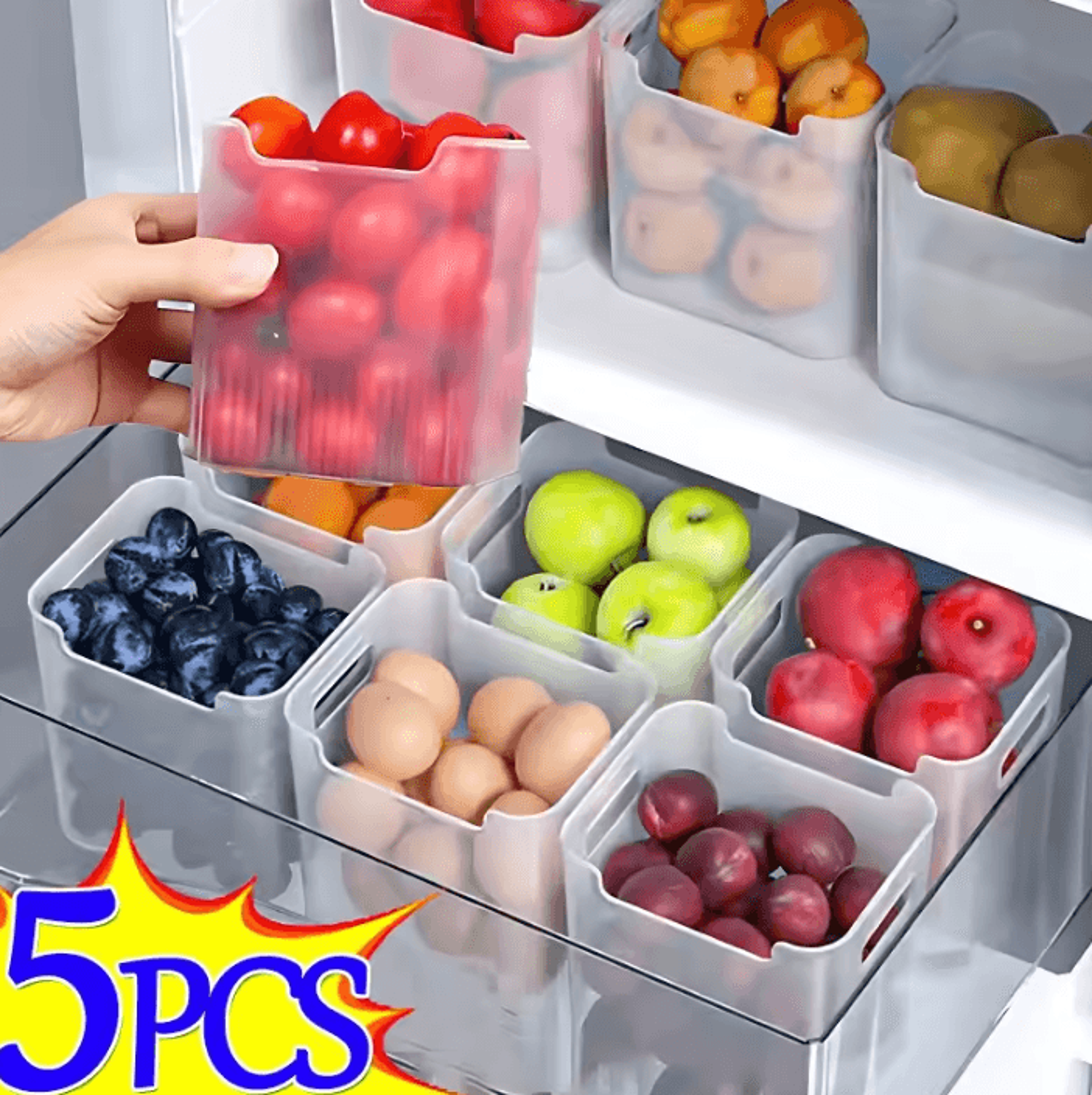 FreshKeep Refrigerator Food Storage Organizer Boxes 0
