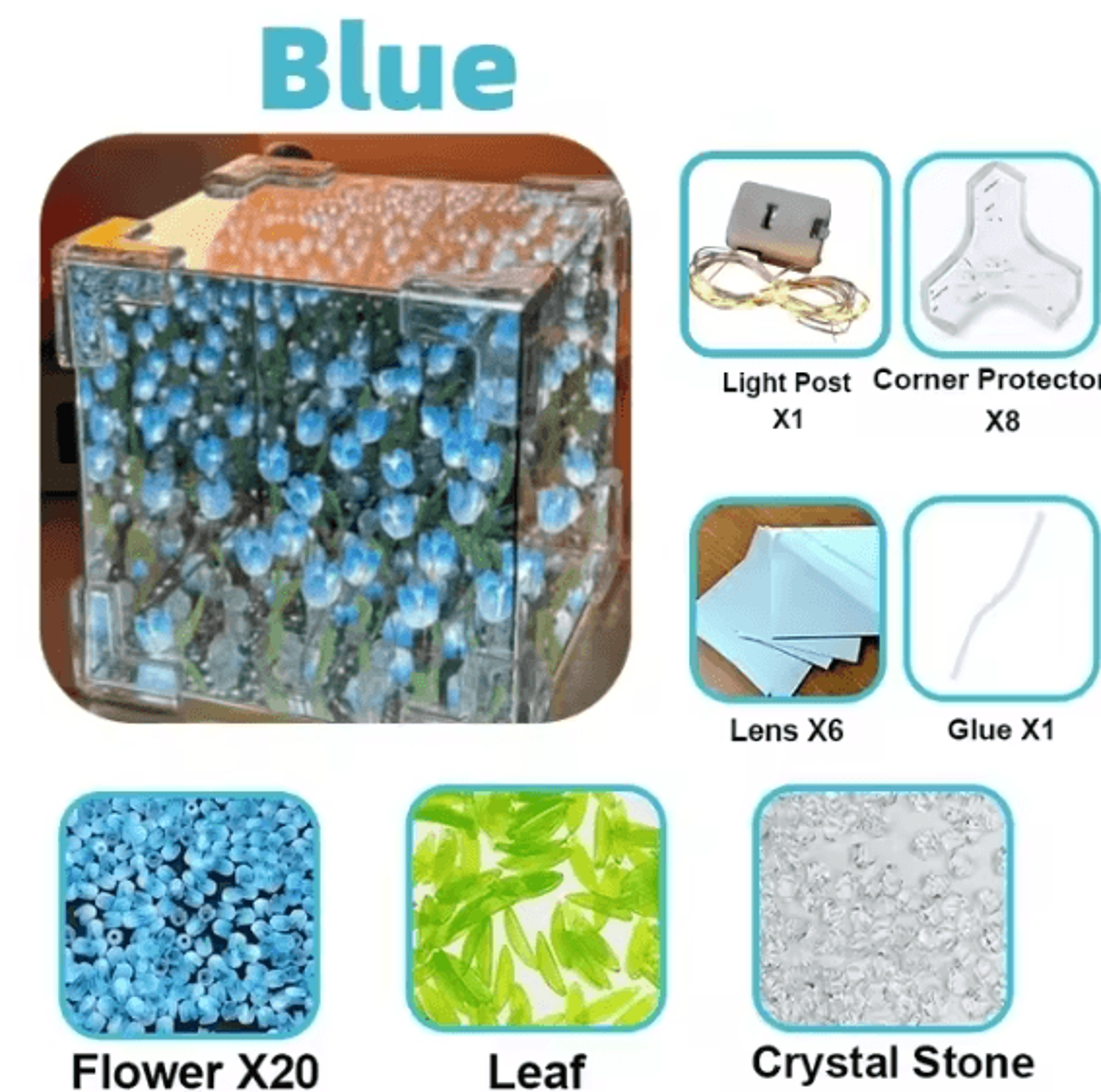 BloomGlow DIY Tulip Mirror Cube Night Light 3