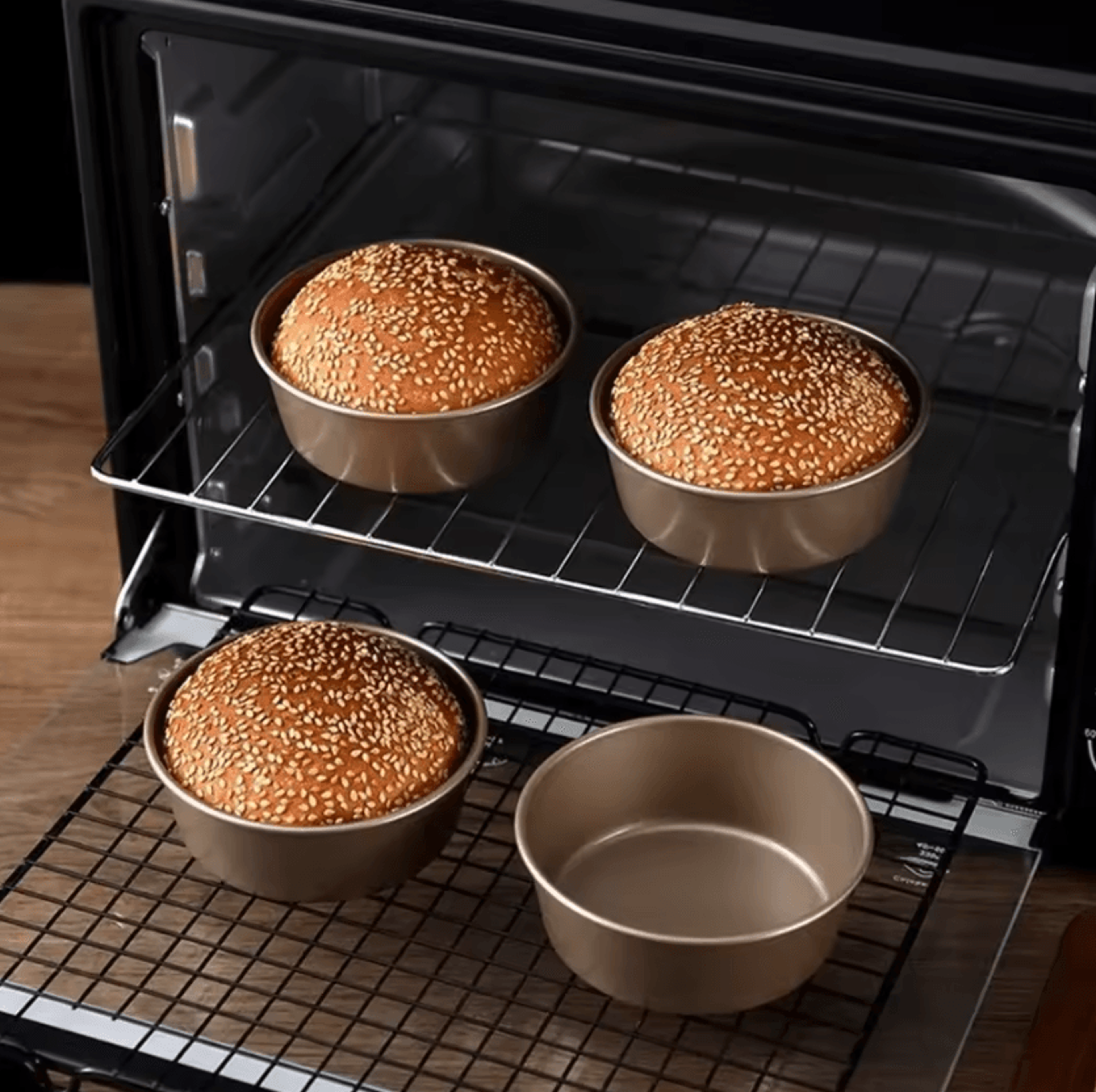 BakeCraft 4Inch Carbon Steel Mini Round Baking Mold 1