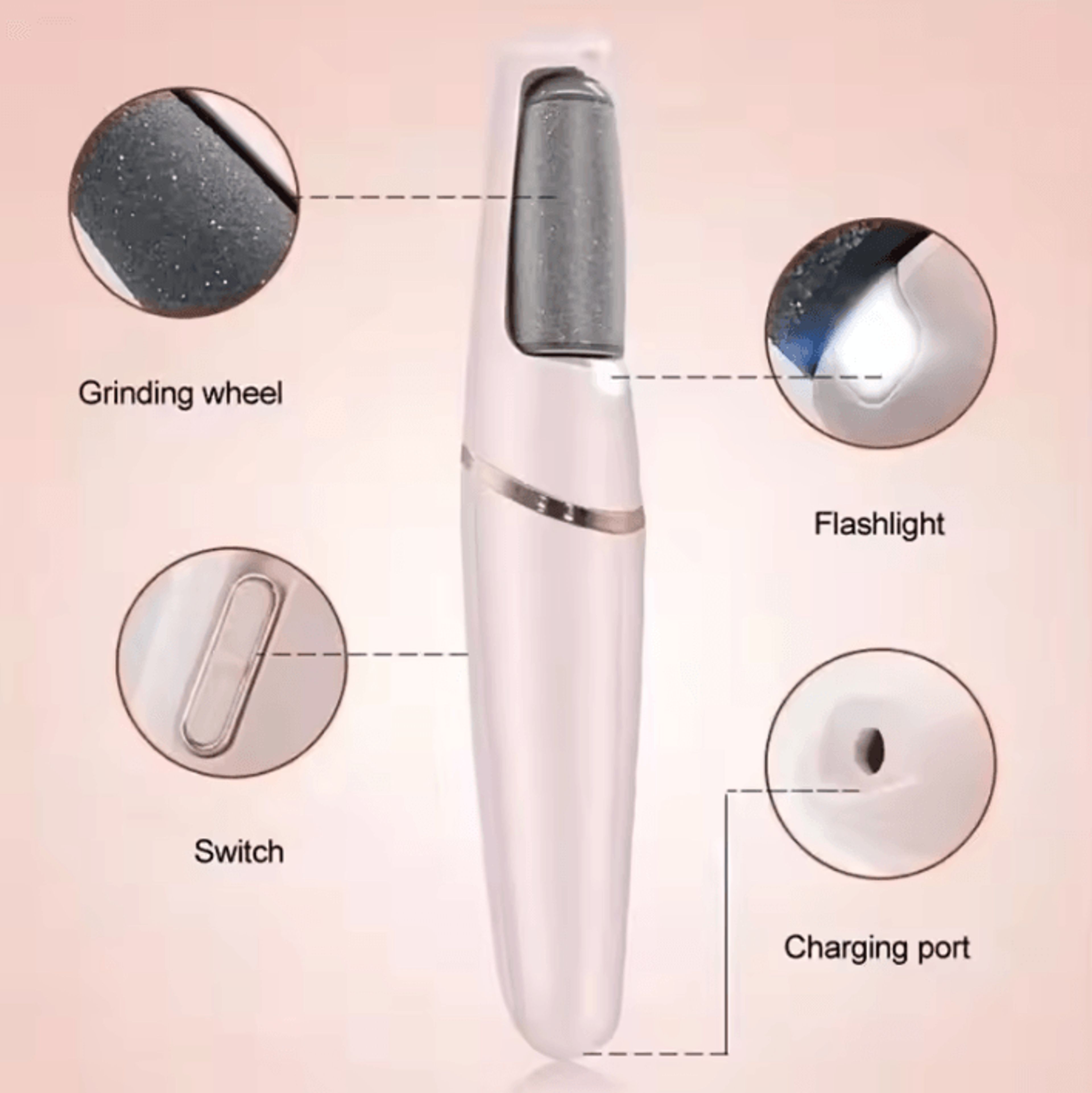 SoleSmooth Rechargeable Electric Foot Grinder With Dual Roller Heads 4