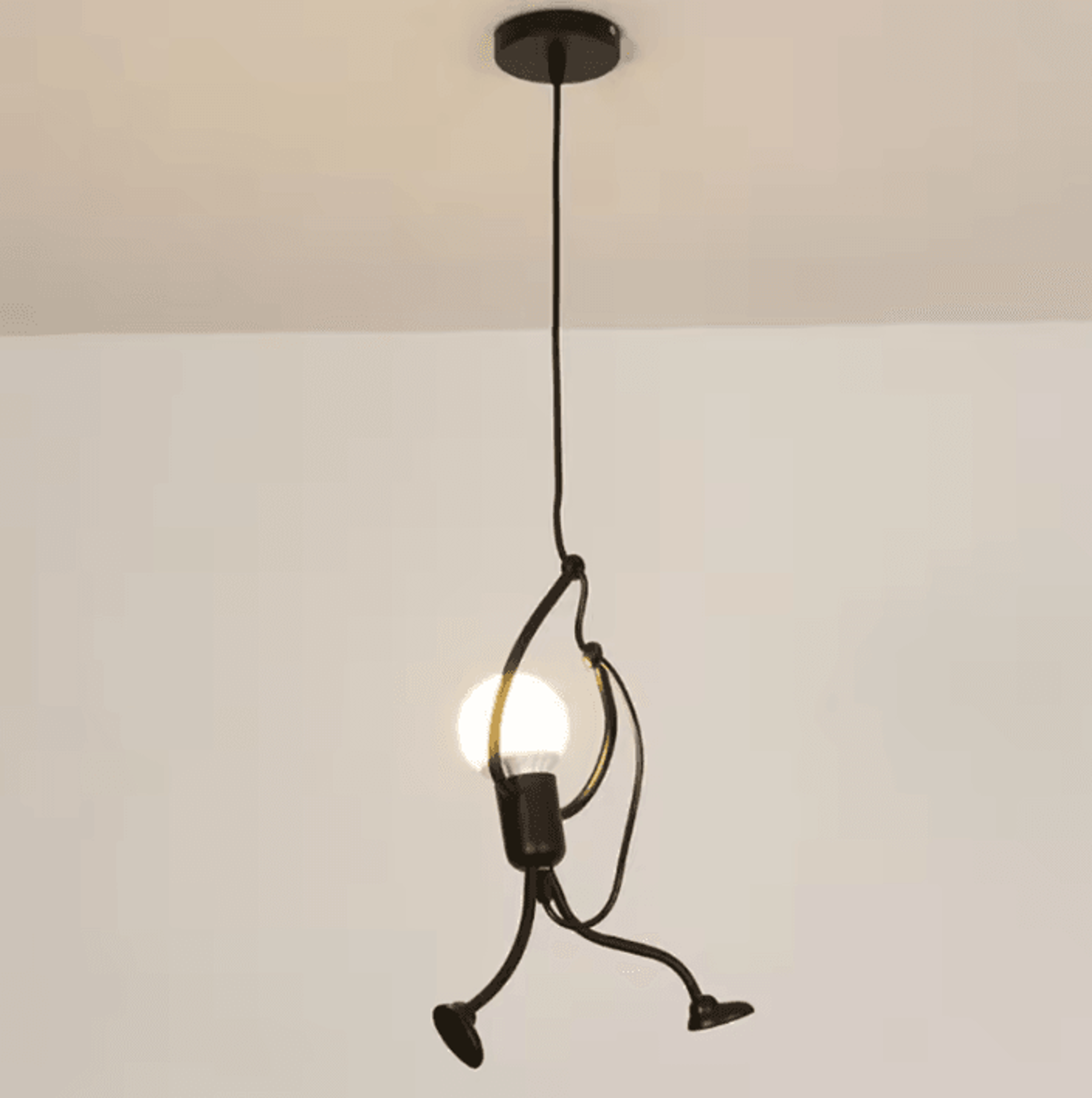 ClimbGlow Little Man E27 Iron Pendant Ceiling Light 5