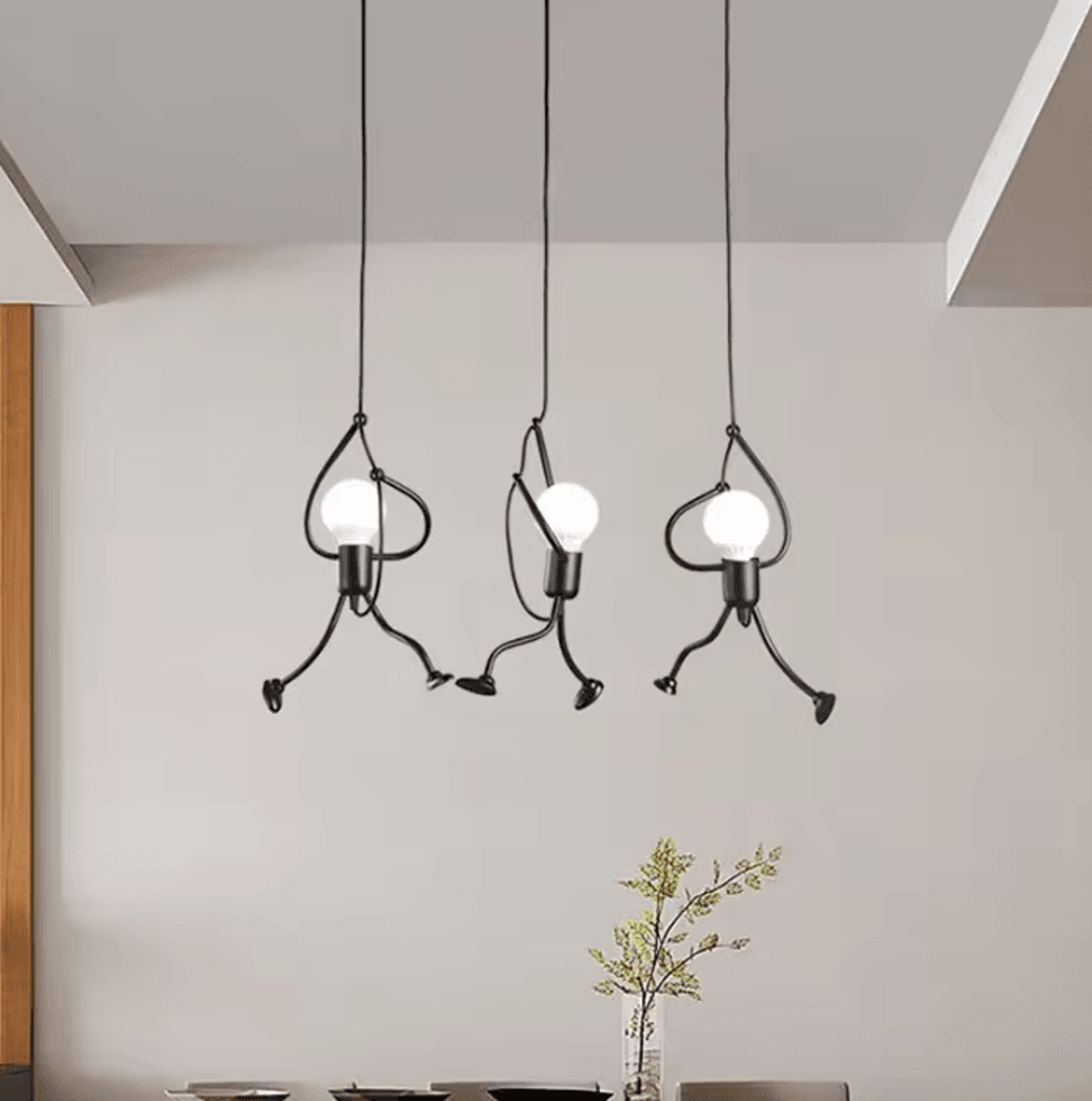 ClimbGlow Little Man E27 Iron Pendant Ceiling Light 1
