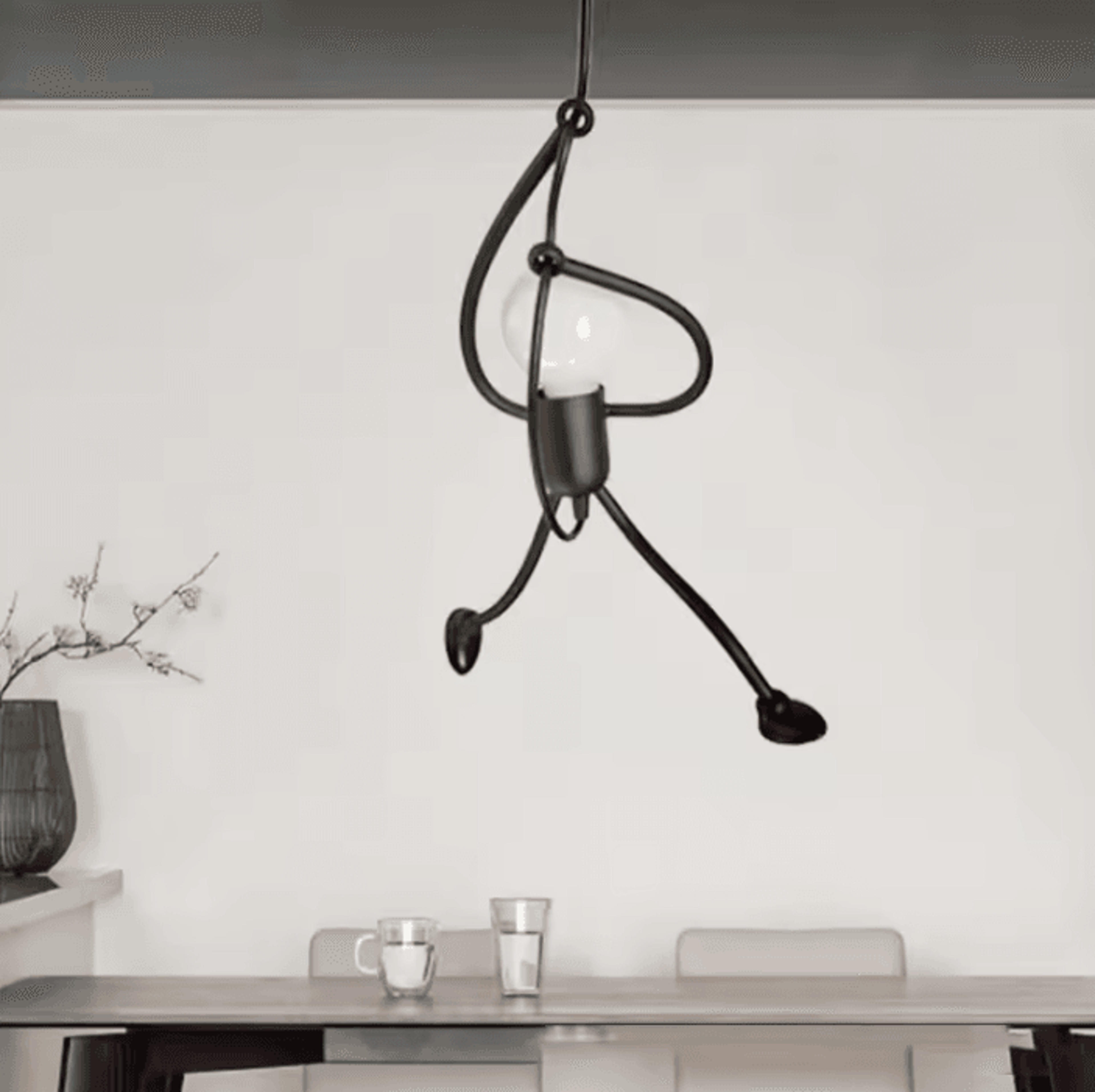 ClimbGlow Little Man E27 Iron Pendant Ceiling Light 2