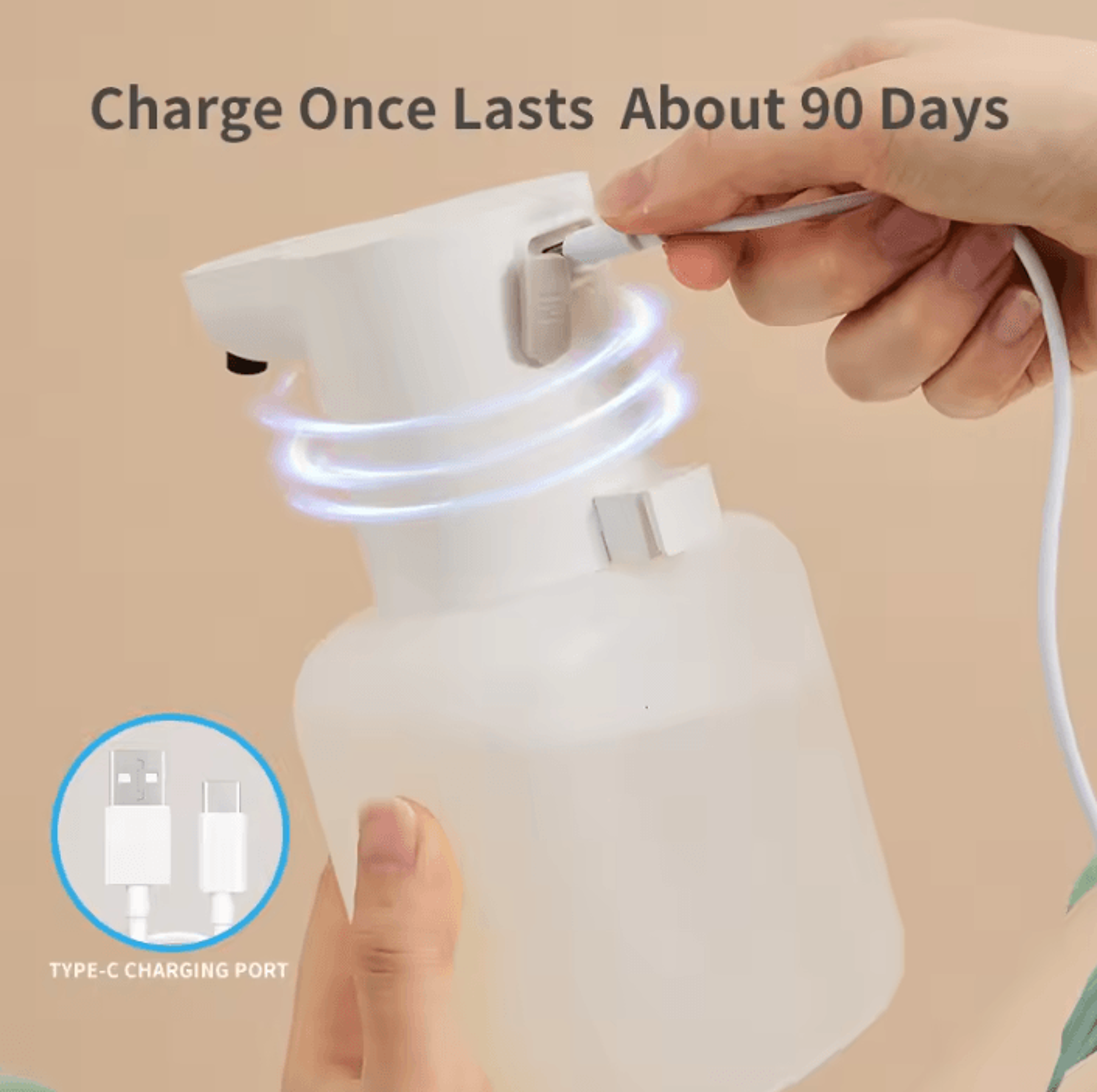 CleanWave 500ML Wall Mounted Automatic Foam Soap Dispenser 3