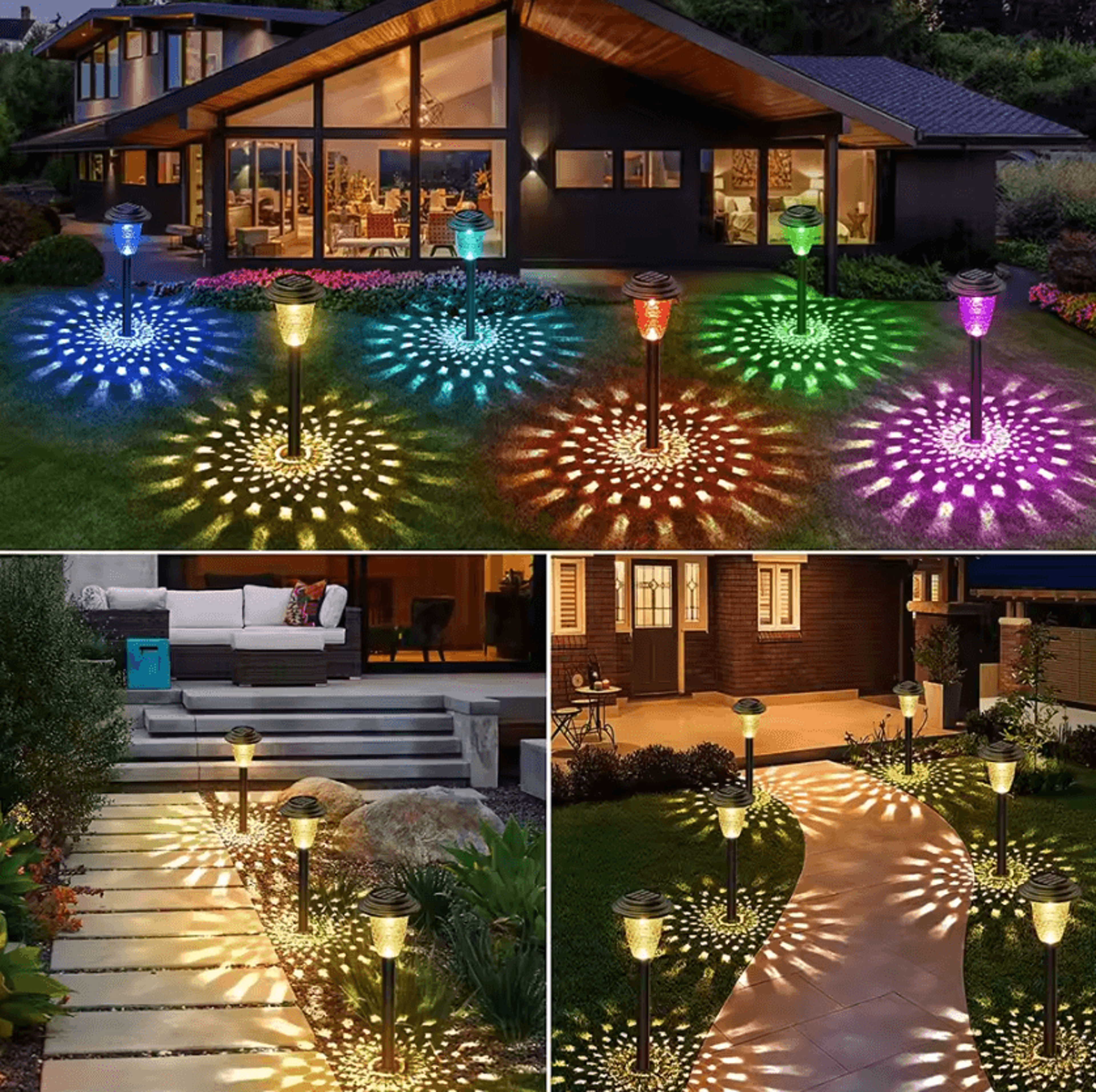 ColorTrail RGB And Warm White Solar Pathway Lights 1