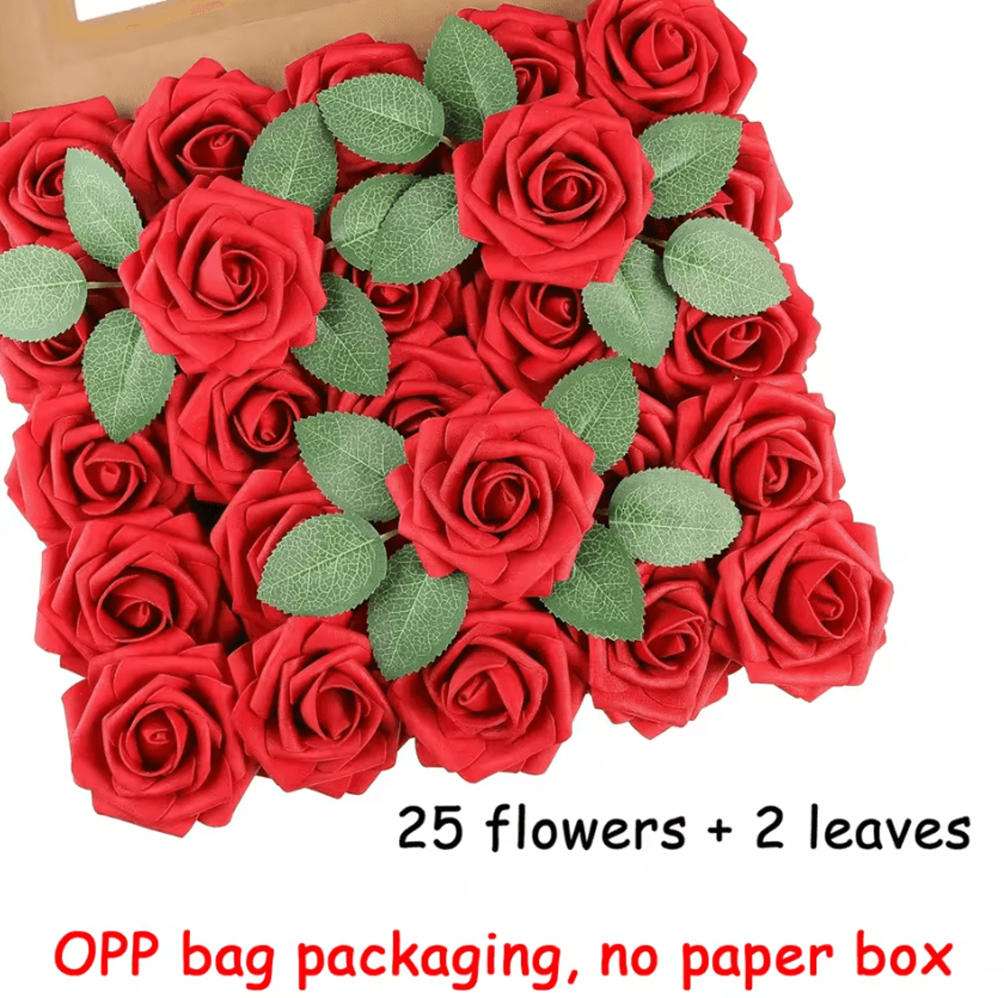 EverBloom 25Piece Artificial Rose Flowers With Stems 6