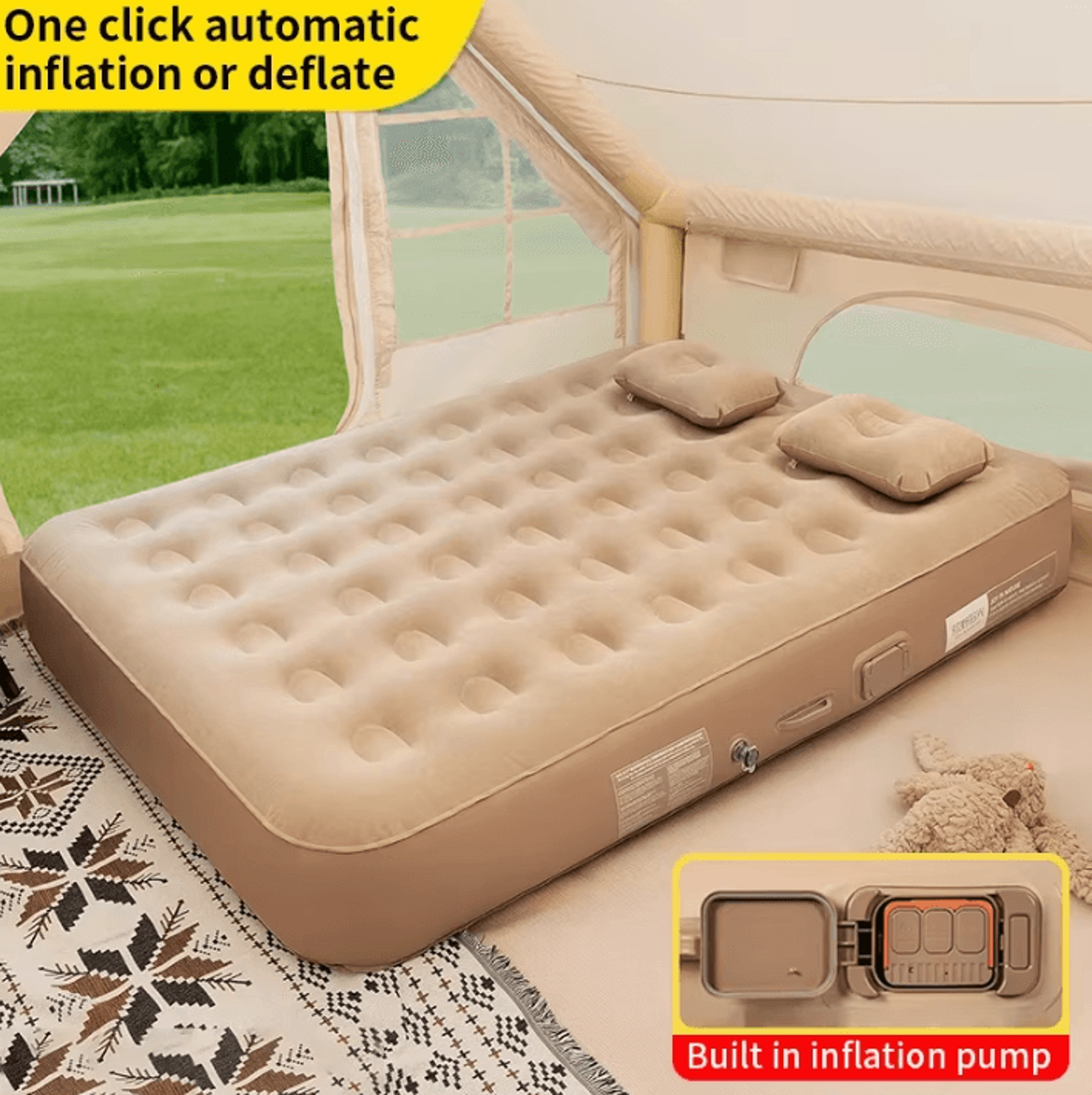 CloudRest SelfInflating Air Mattress With BuiltIn Pump 0