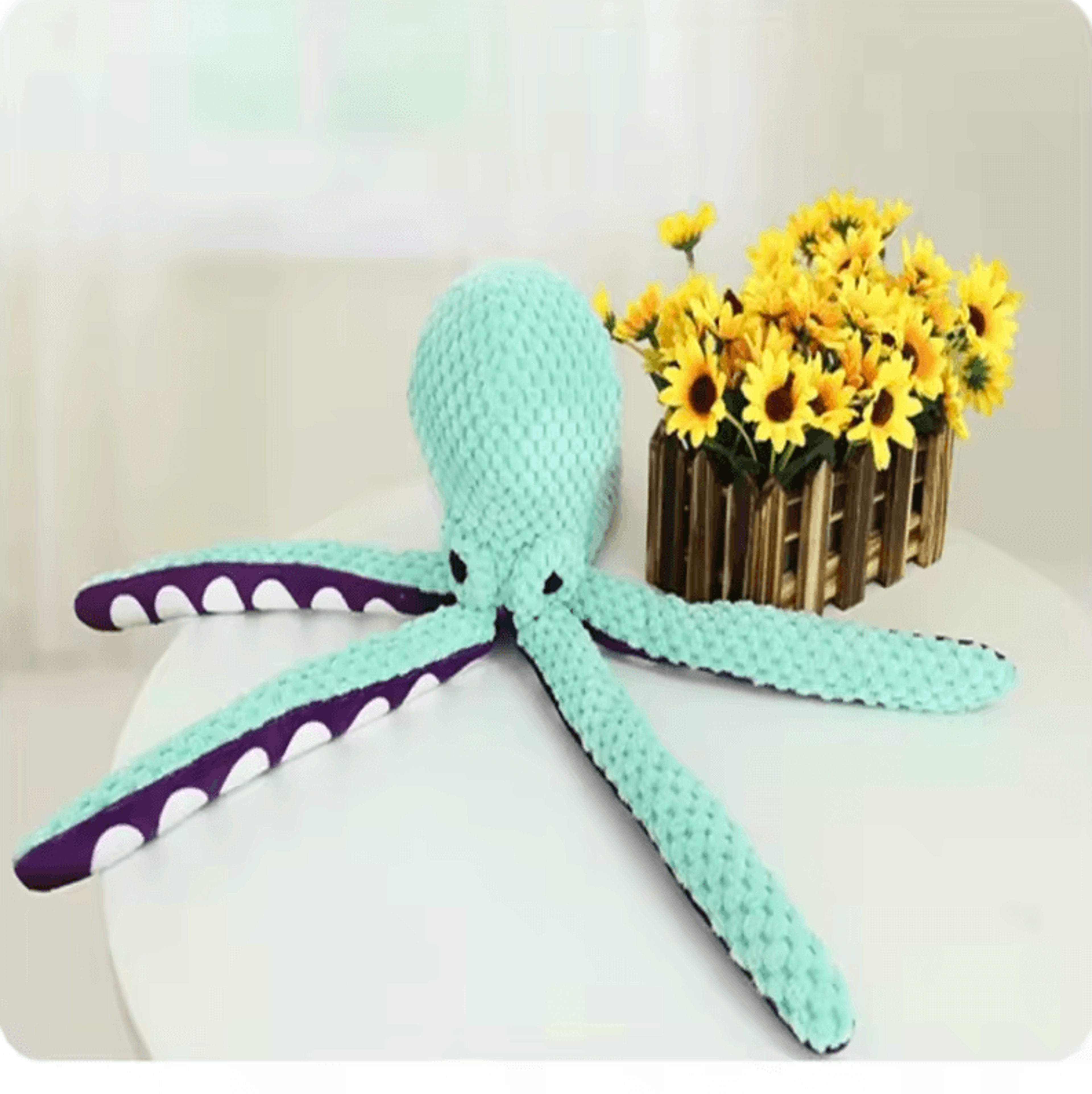 OctoBuddy Interactive Squeaky Plush Dog Toy 3
