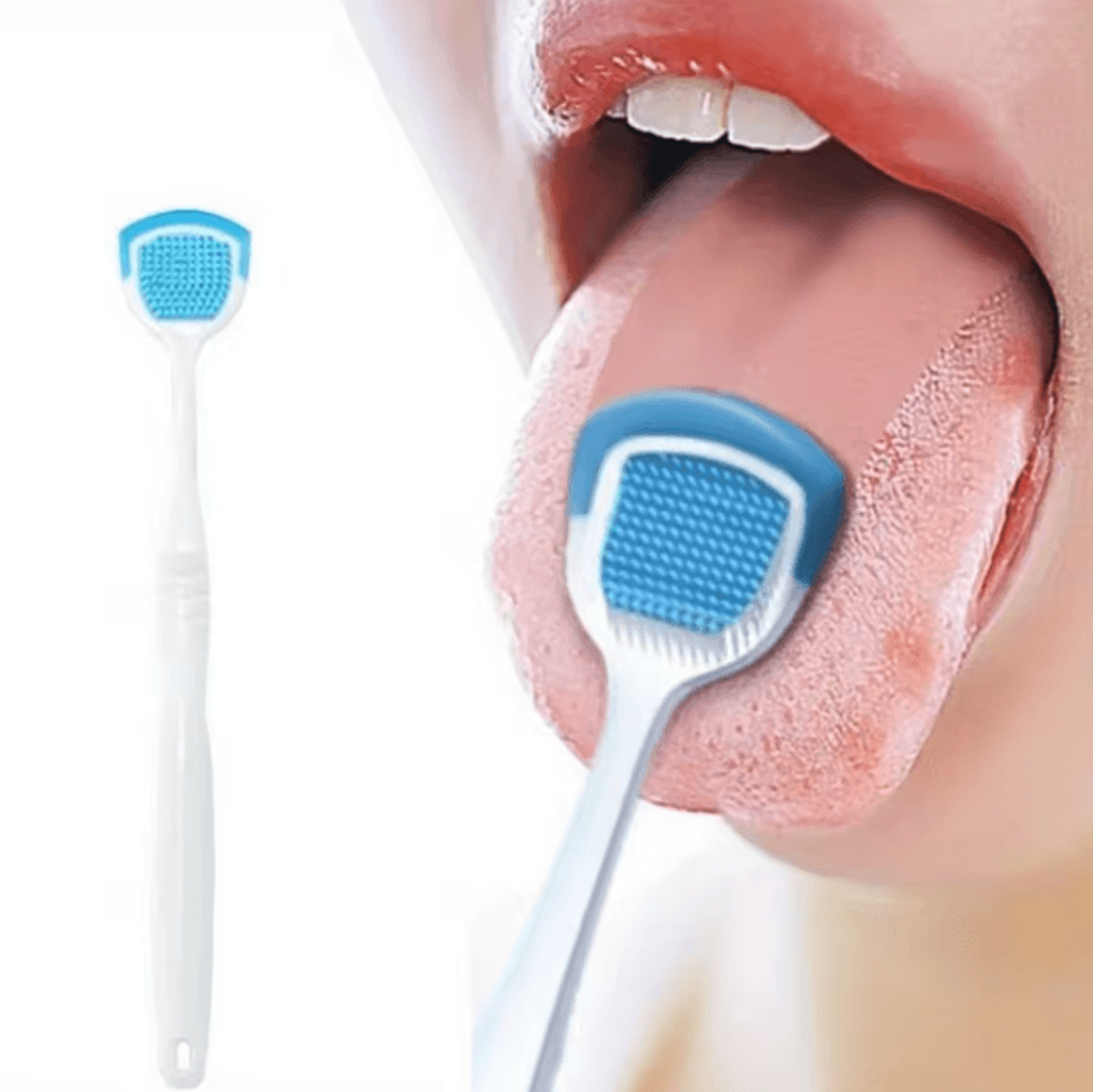 FreshGlide Reusable Silicone Tongue Cleaner 0