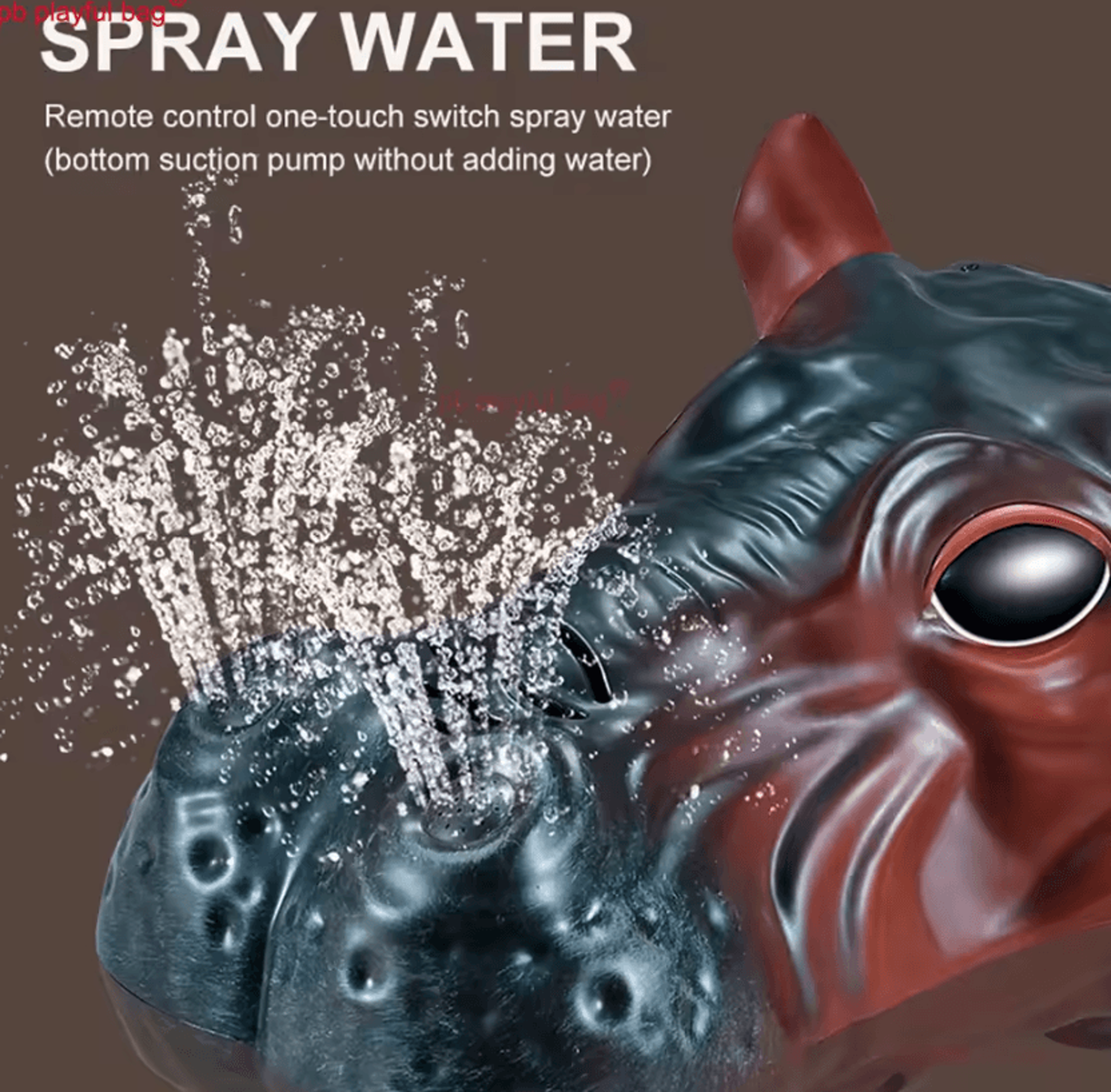 HippoSplash 24GHz Remote Control WaterSpraying Hippo Boat 3