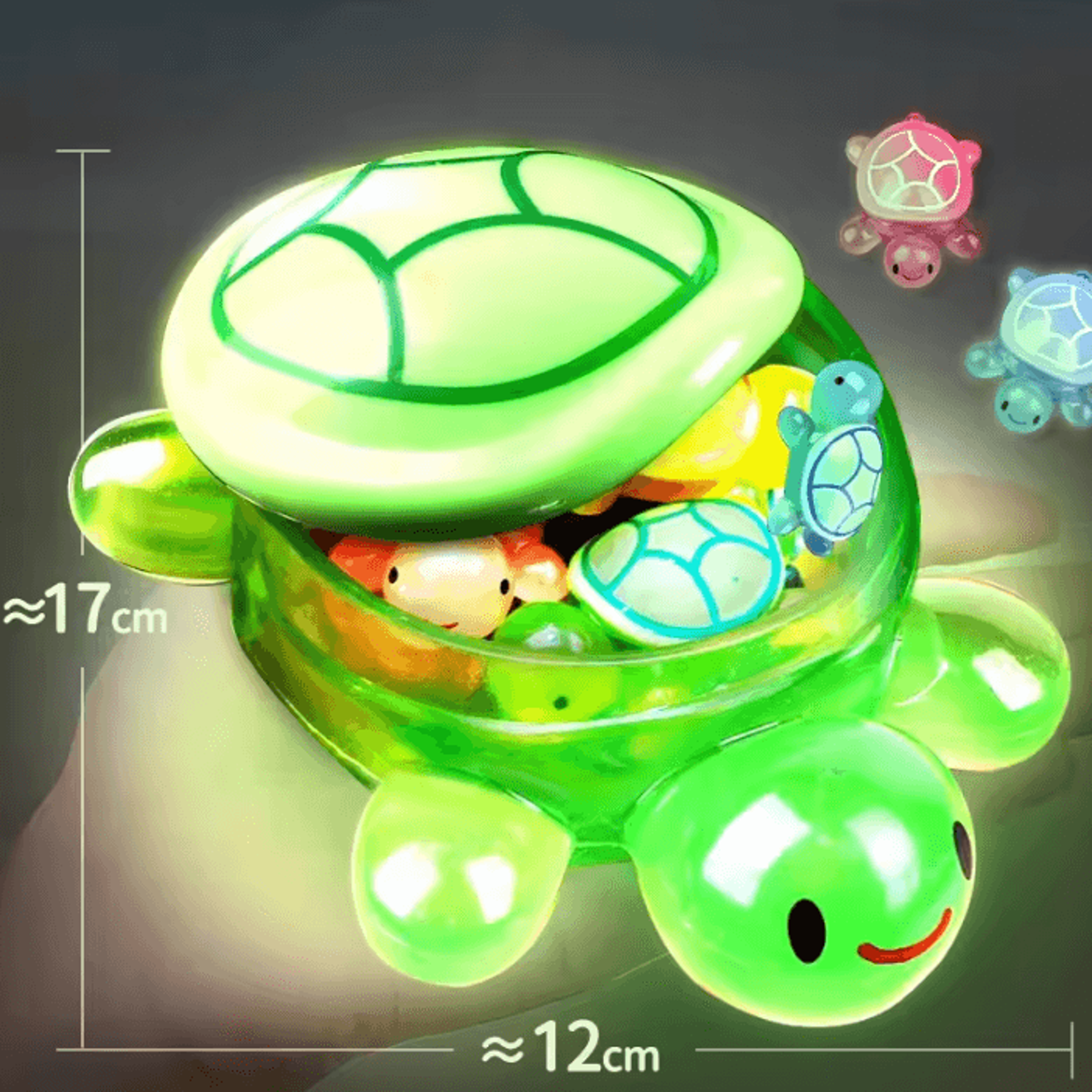GlowShell Luminous Turtle Resin Storage Box Decorative Trinket Organizer 1