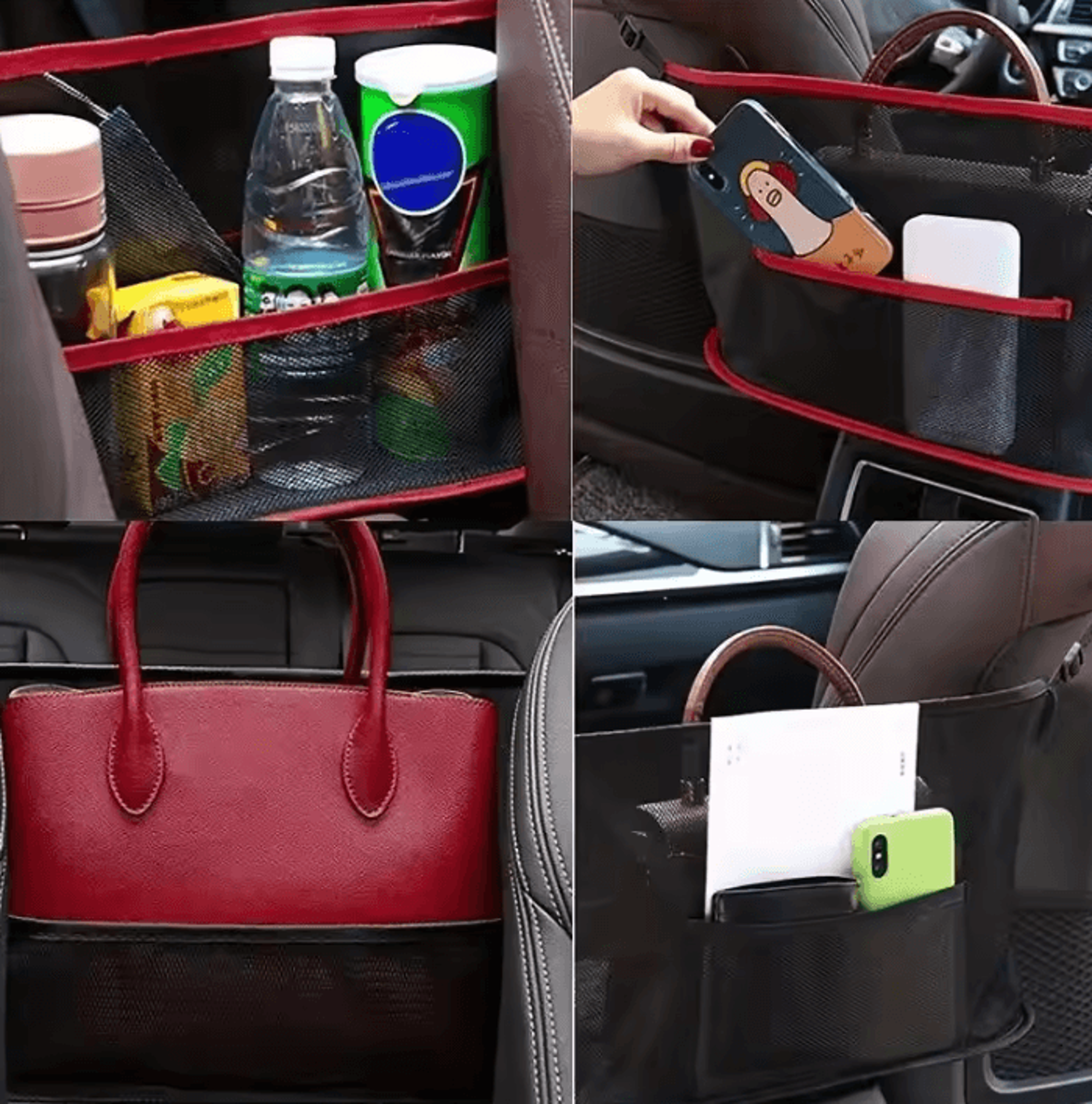 AutoNest Car Seat Mesh Storage Bag For Pets And Handbag Organization 2
