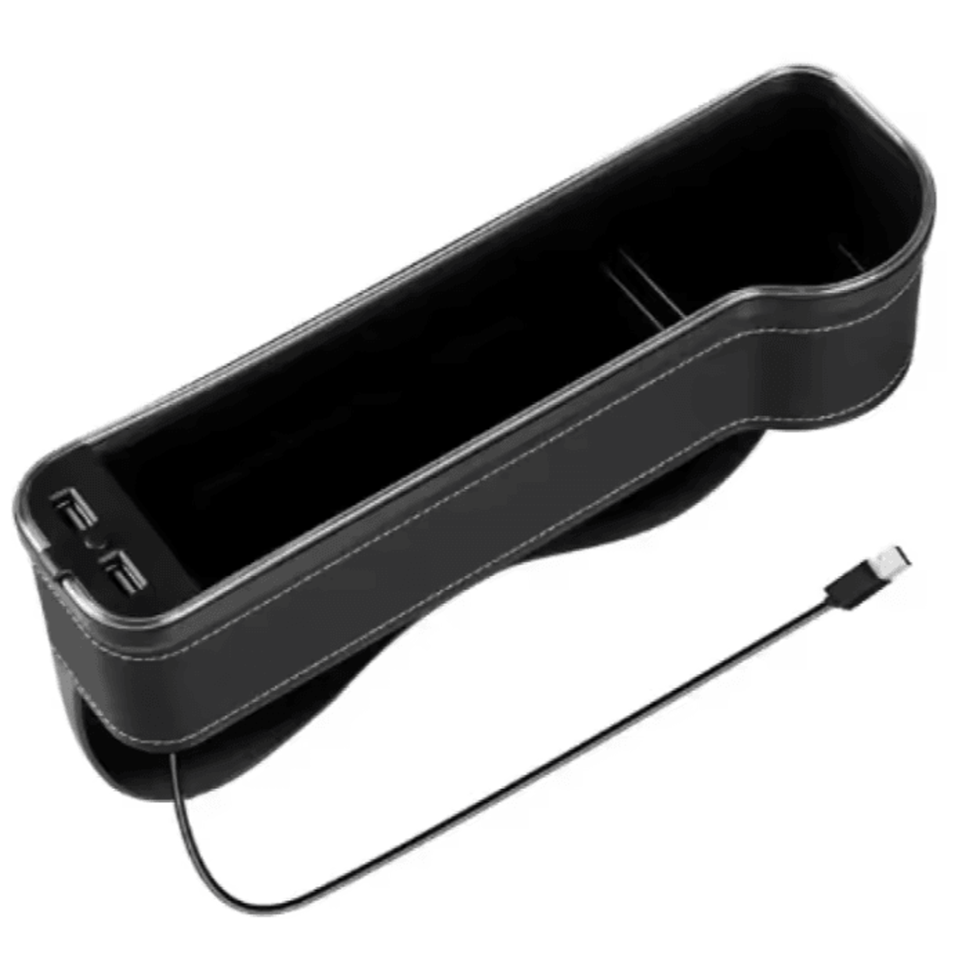 GlowDrive LED Car Seat Gap Organizer With Dual USB Charging Ports 4