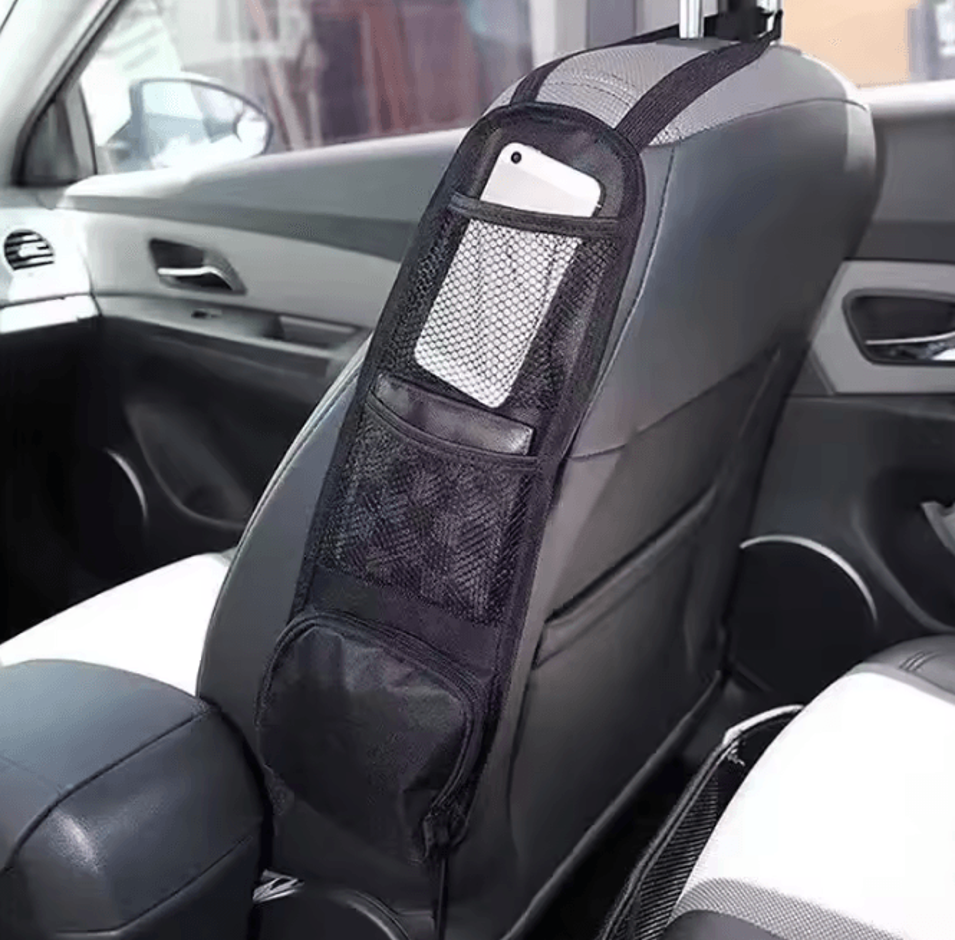 SeatMate MultiPocket Car Seat Side Organizer With Drink And Phone Holder 3