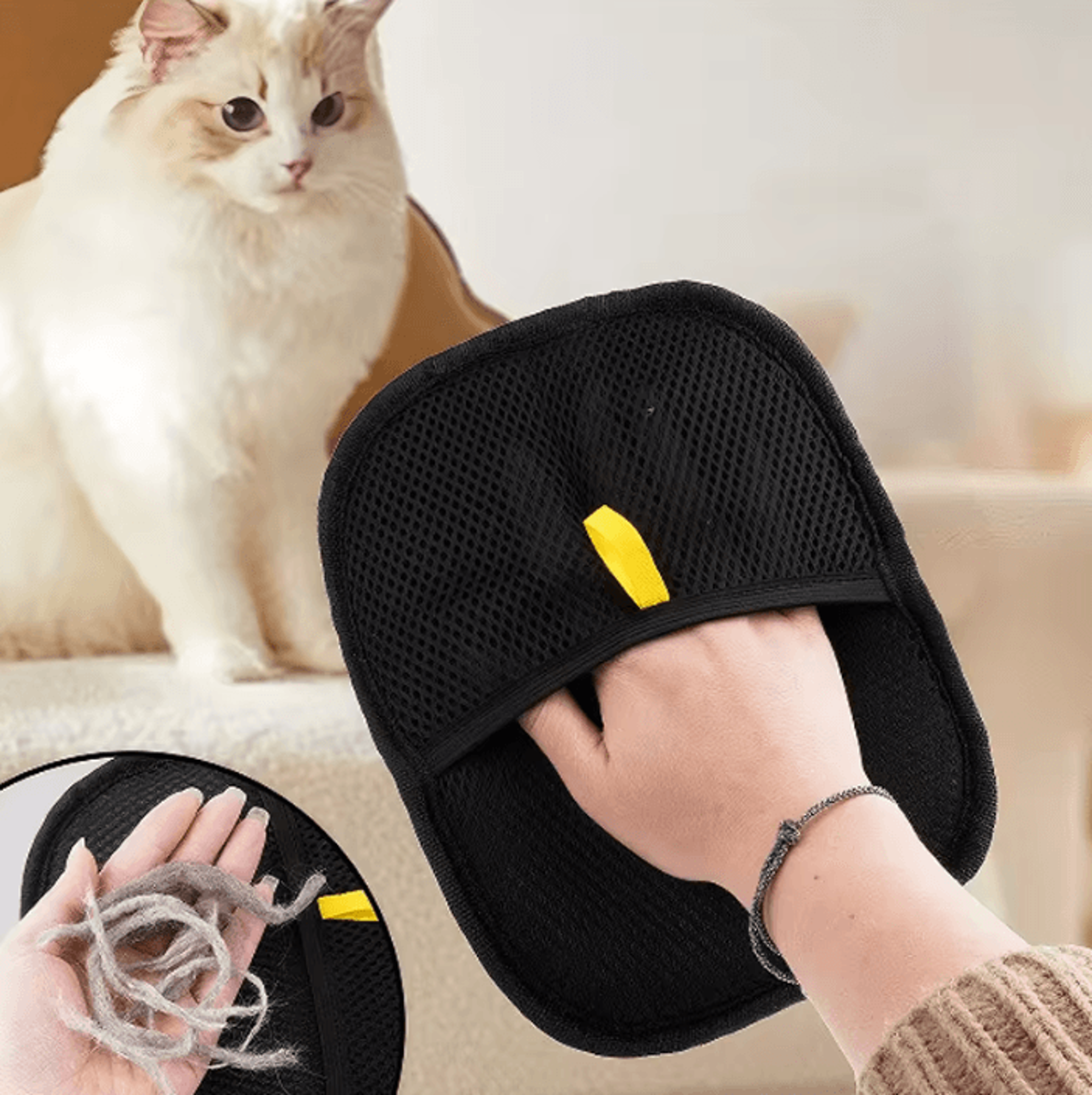 FurSweep Static Pet Hair Remover Glove For Dogs Cats And Furniture 0