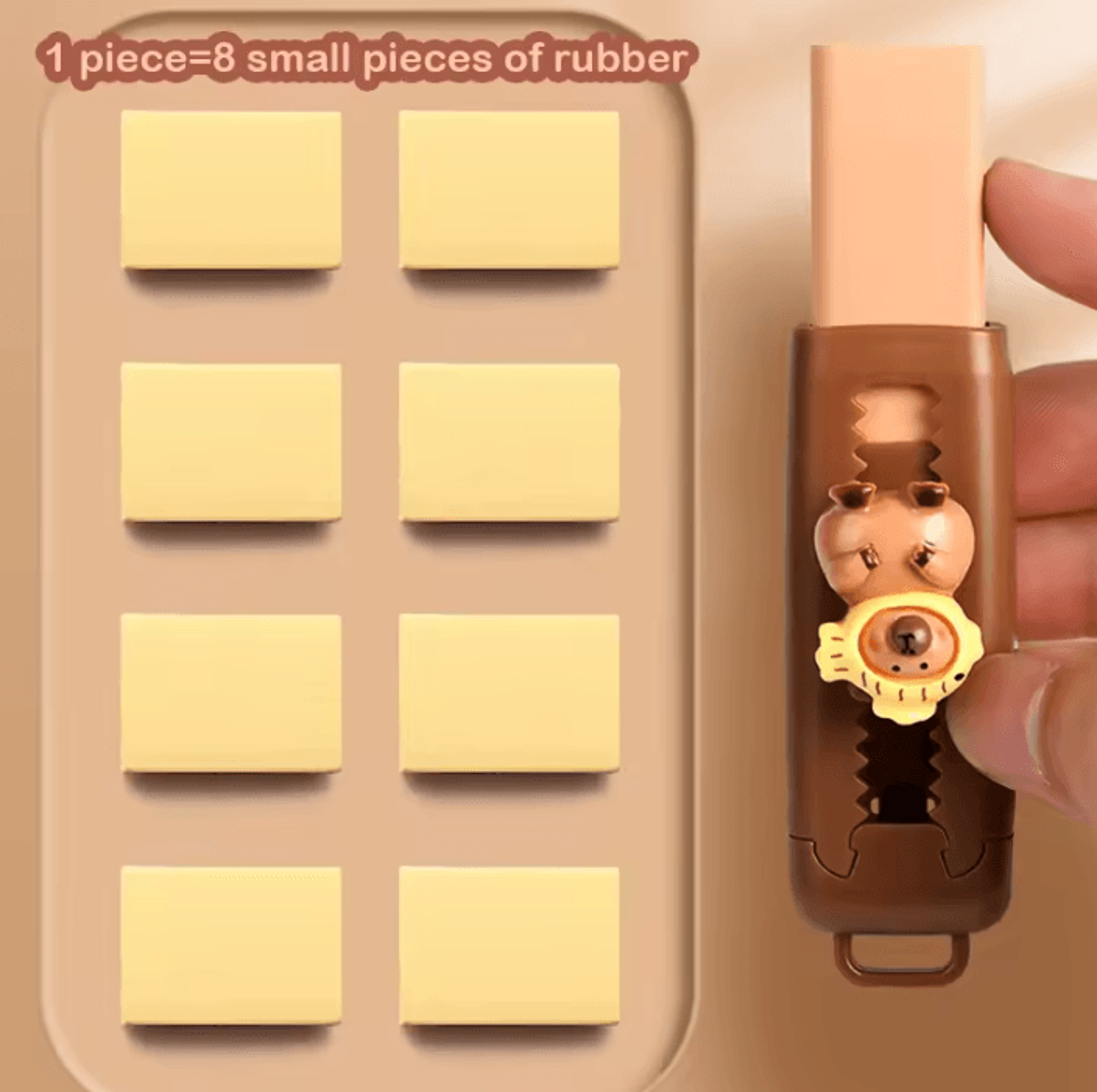CapyErase Kawaii PushPull Capybara Eraser For School And Office 4