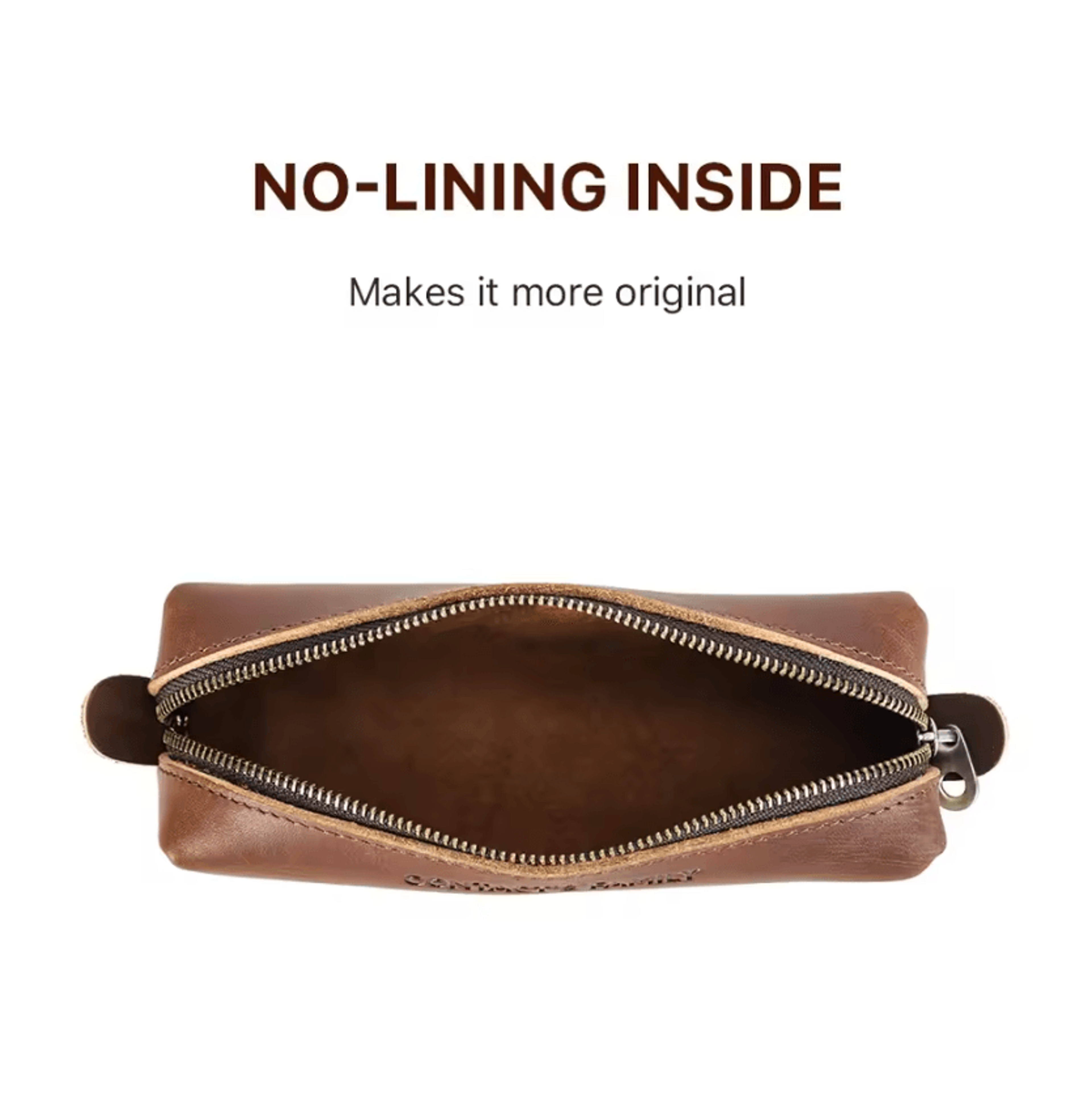 HeritagePen Retro Leather Pencil Case For School And Office Organization 3