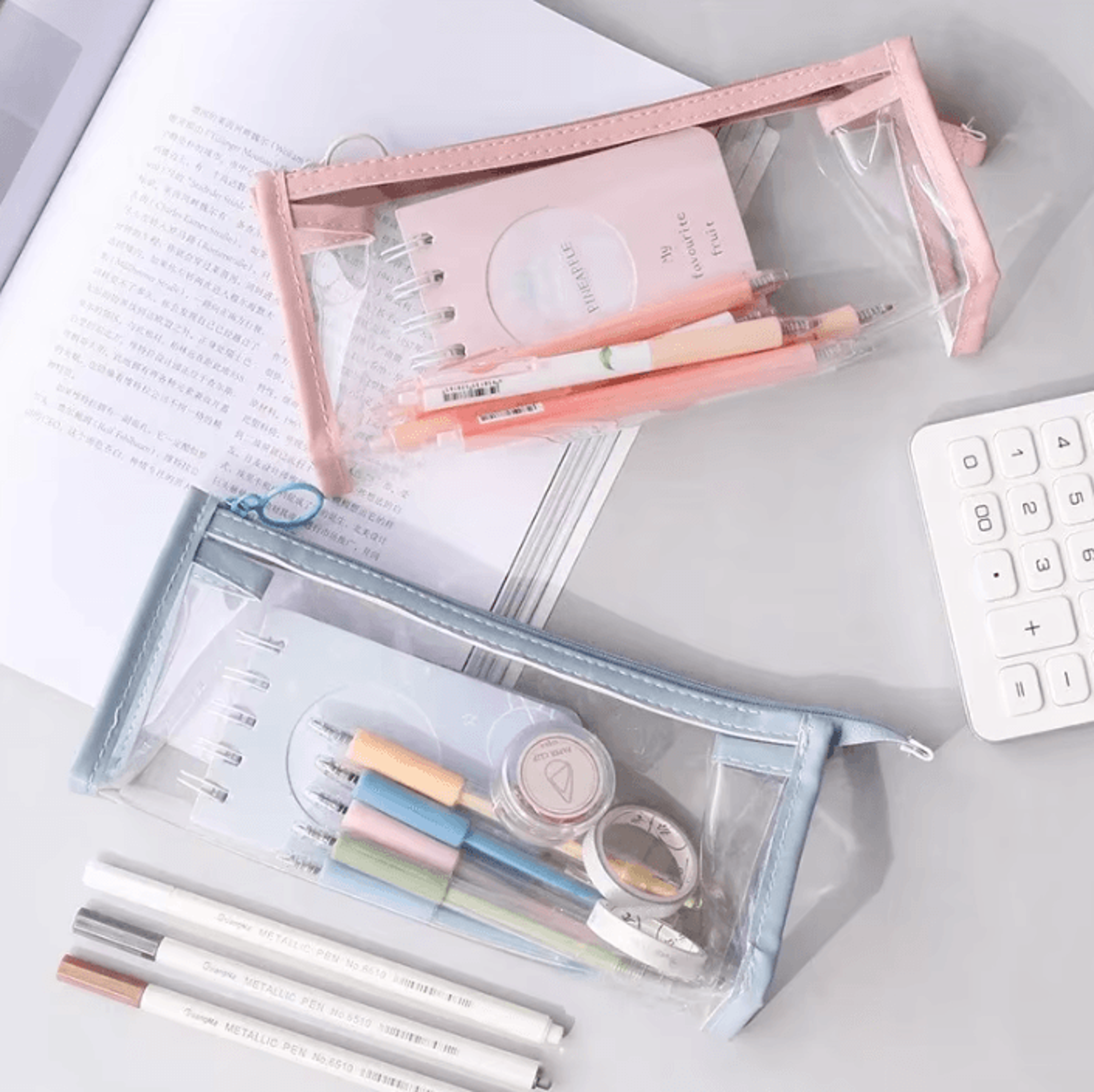 ClearNest Transparent Large Capacity Pencil Case And Multipurpose Storage Pouch 1