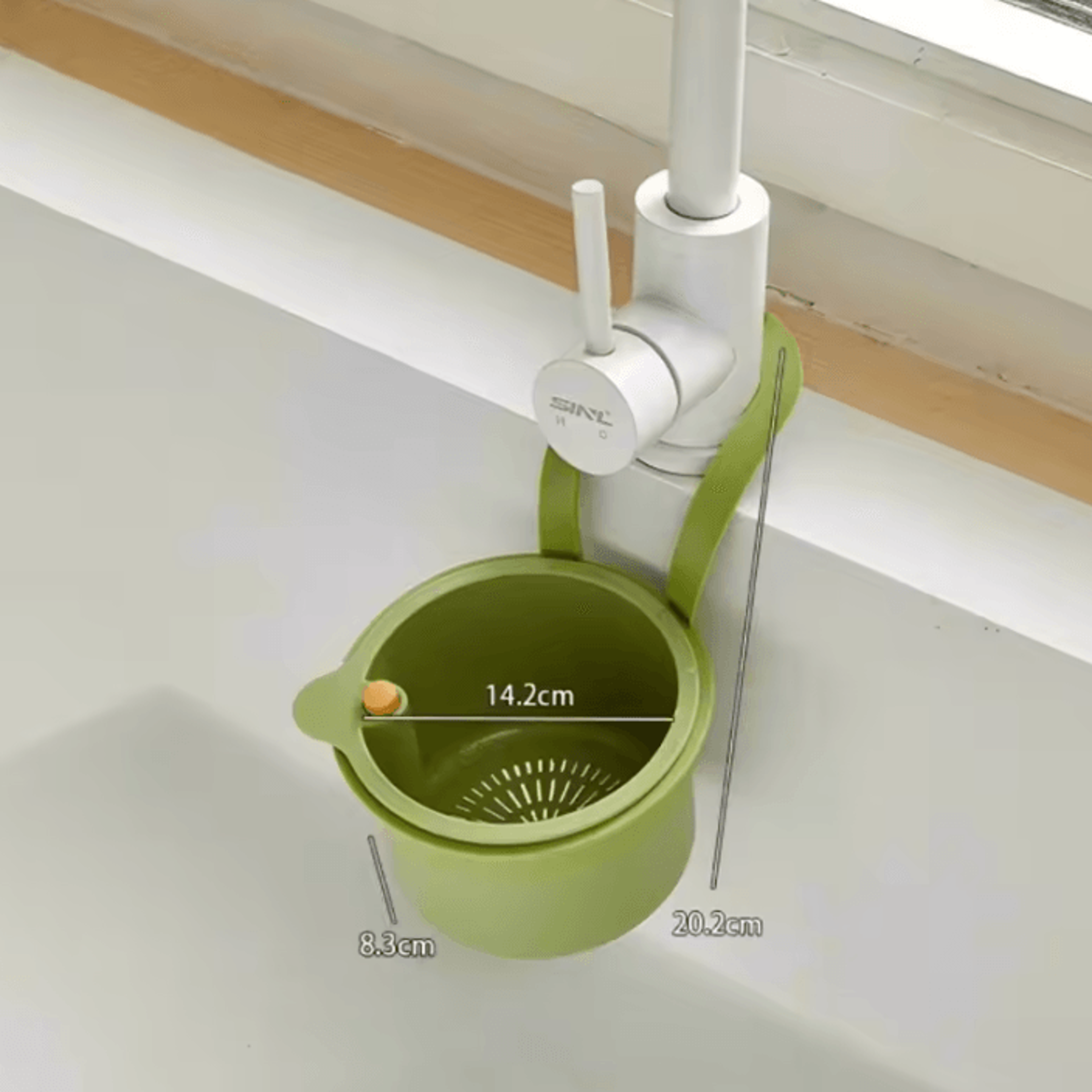 DrainEase Adjustable Hanging Sink Strainer Basket For Quick Kitchen Drainage 4