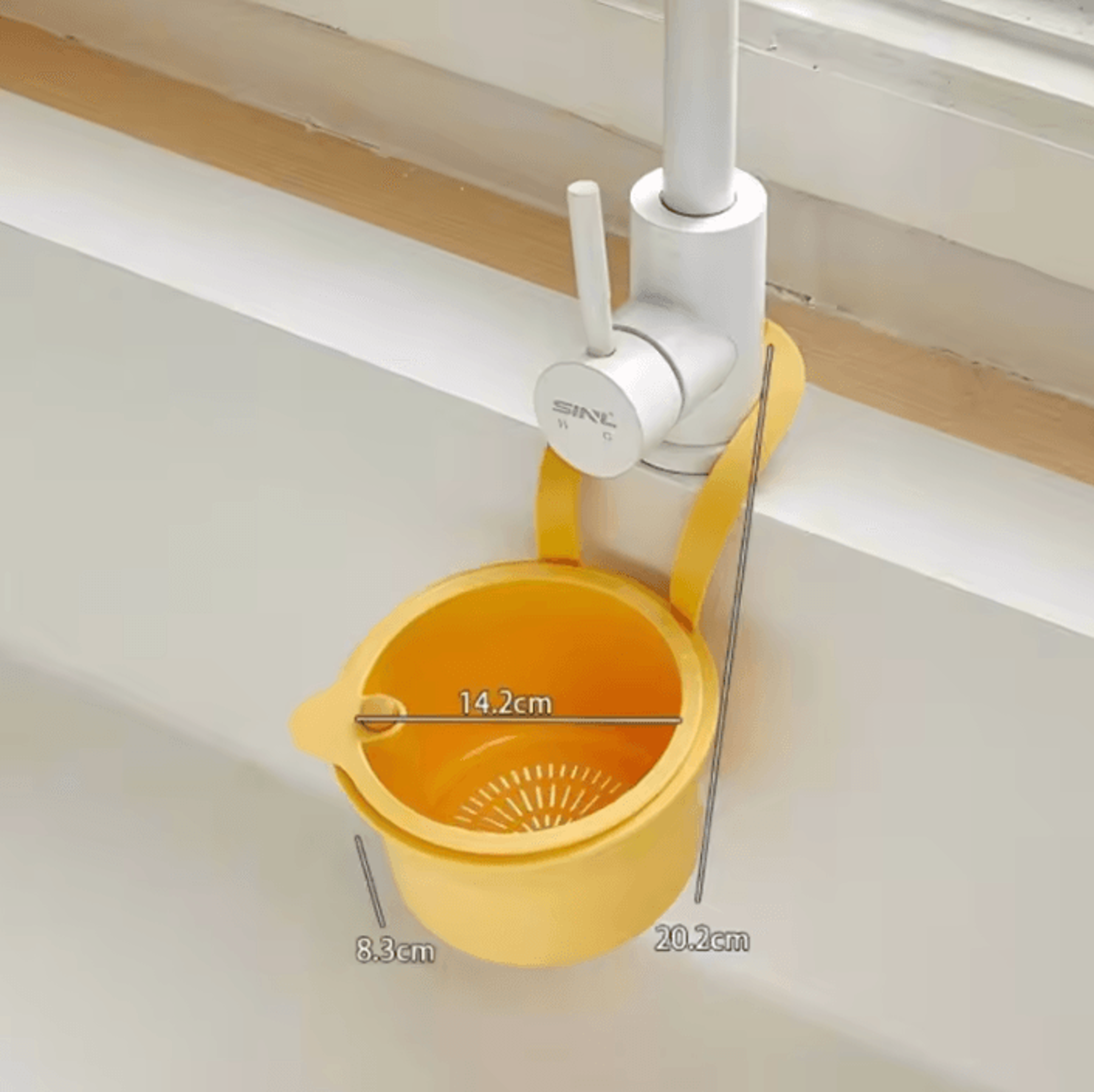DrainEase Adjustable Hanging Sink Strainer Basket For Quick Kitchen Drainage 5