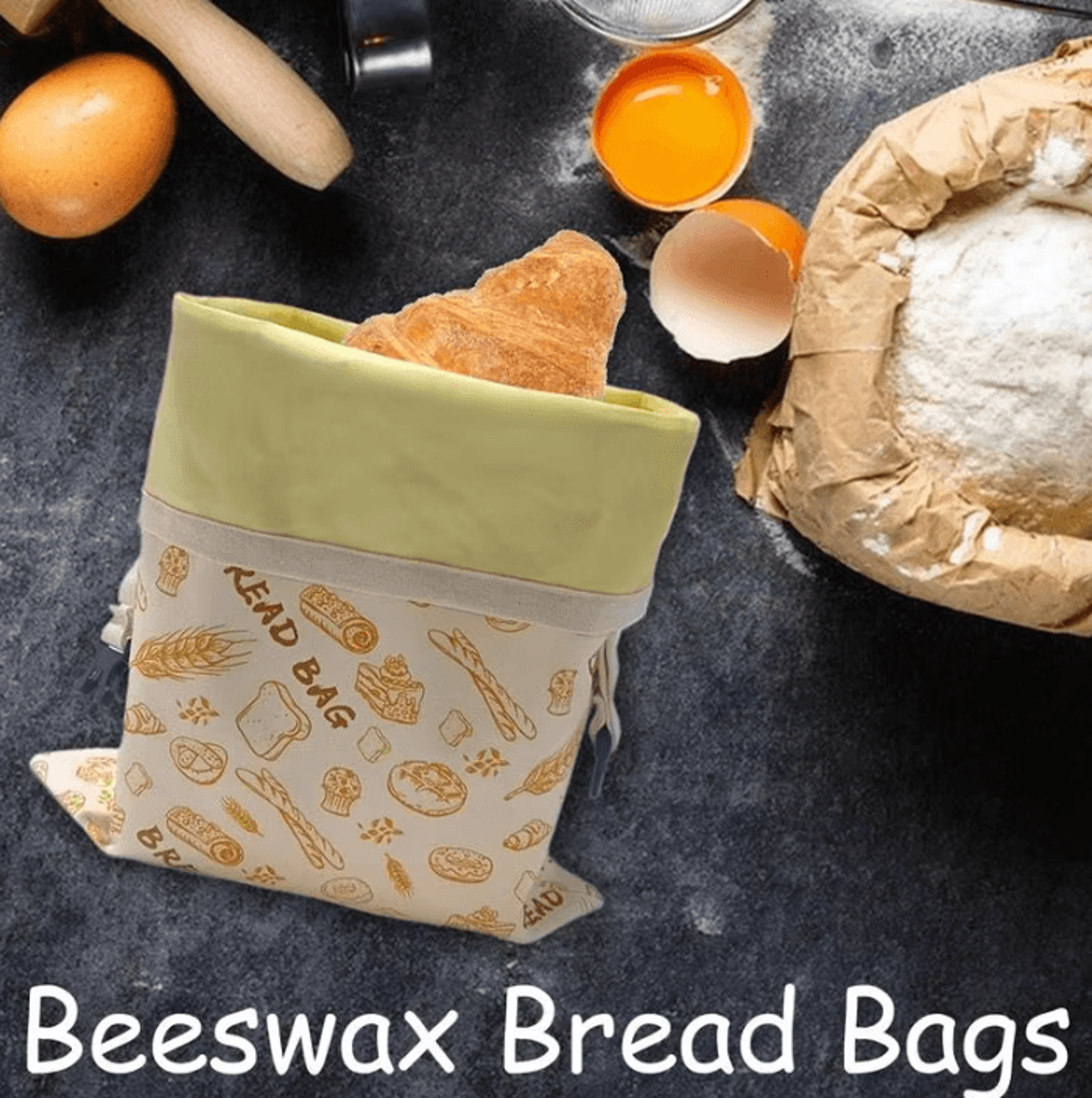 BeeFresh Reusable Beeswax Bread Storage Bag For Fresh Loaf Preservation 2