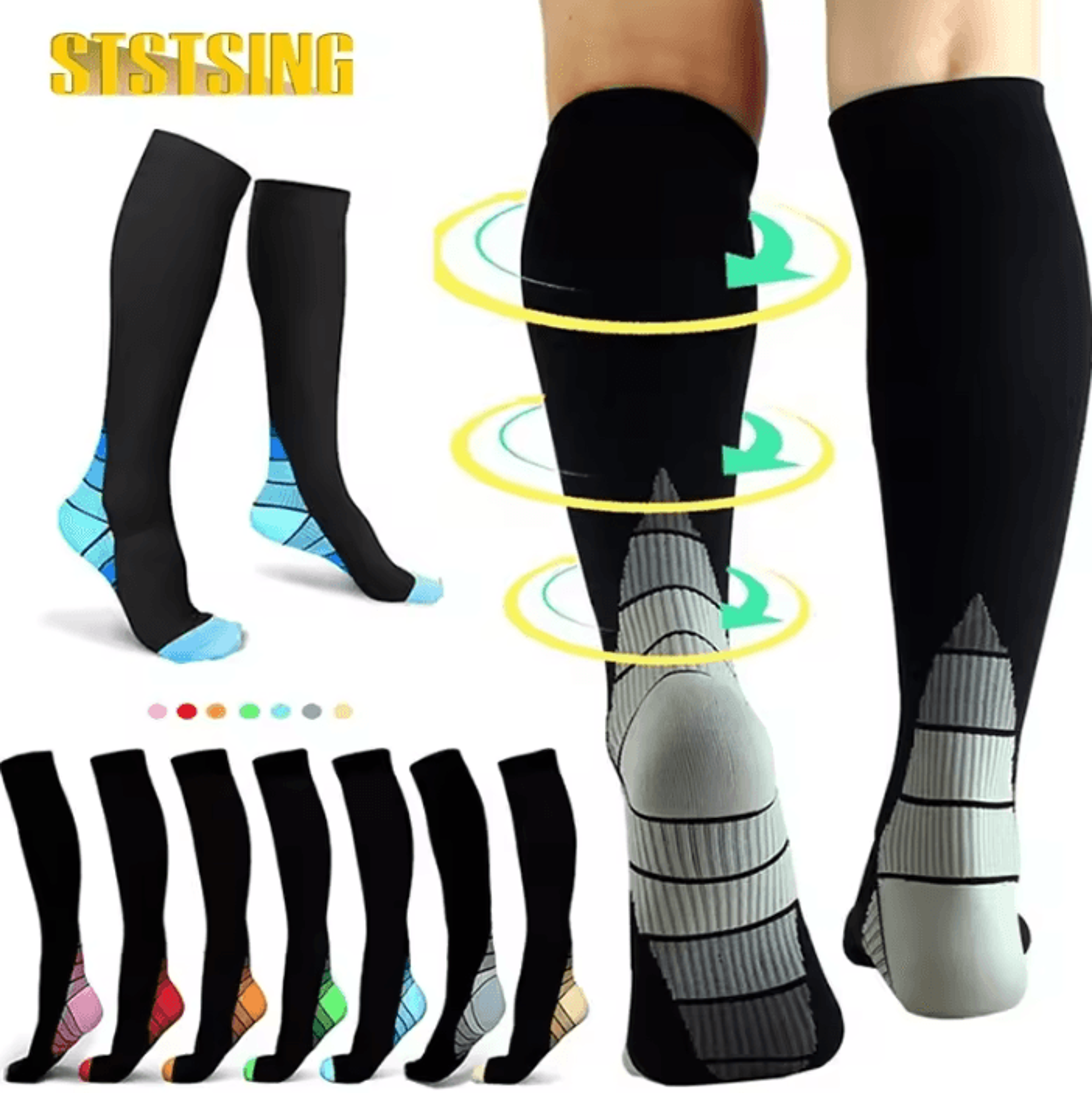 ComfortEase 2030 MmHg Knee High Compression Socks For Men And Women 0
