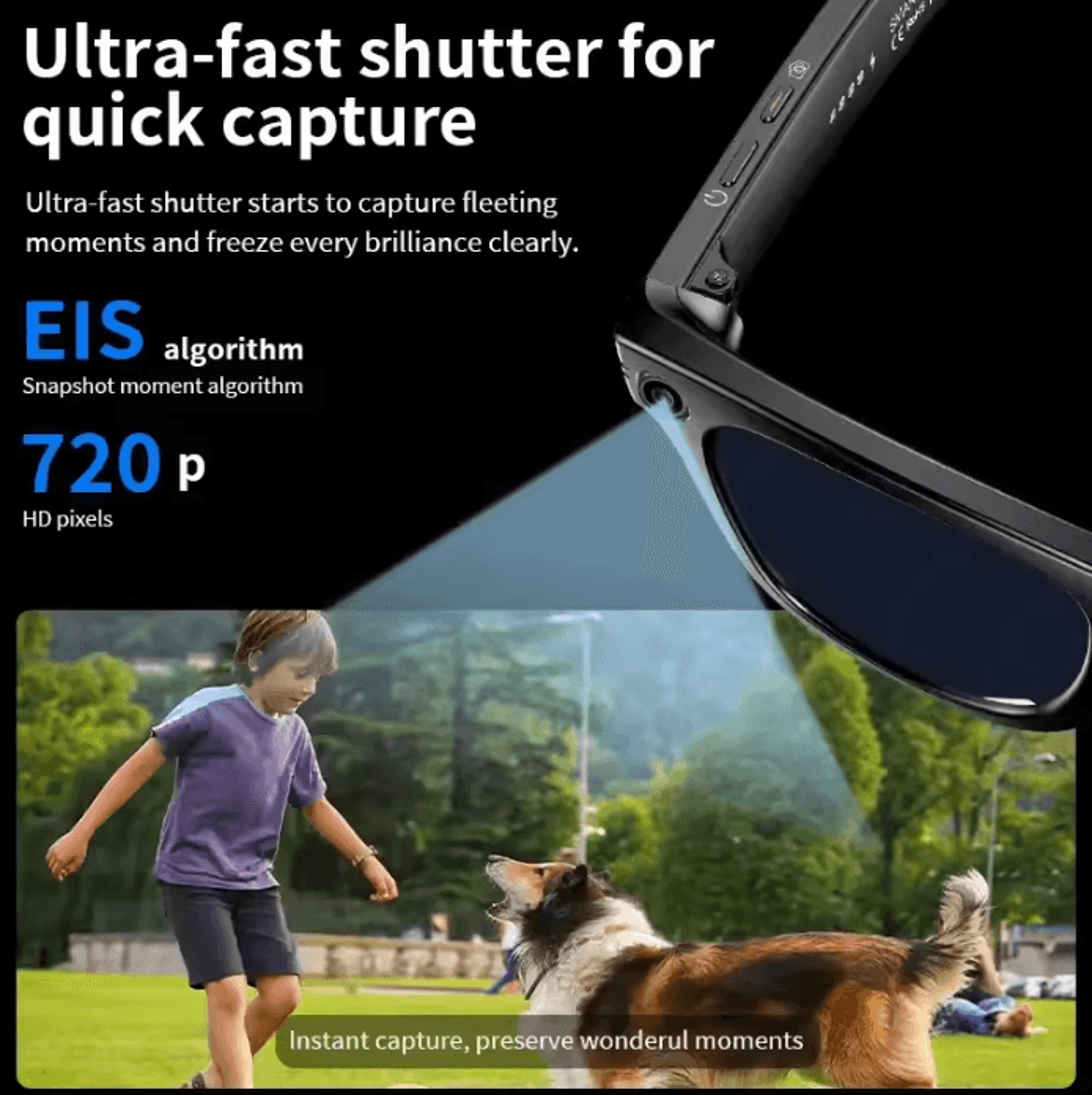VisionSync AI Smart Camera Glasses With Translation Video Recording And ColorChanging Lenses 3
