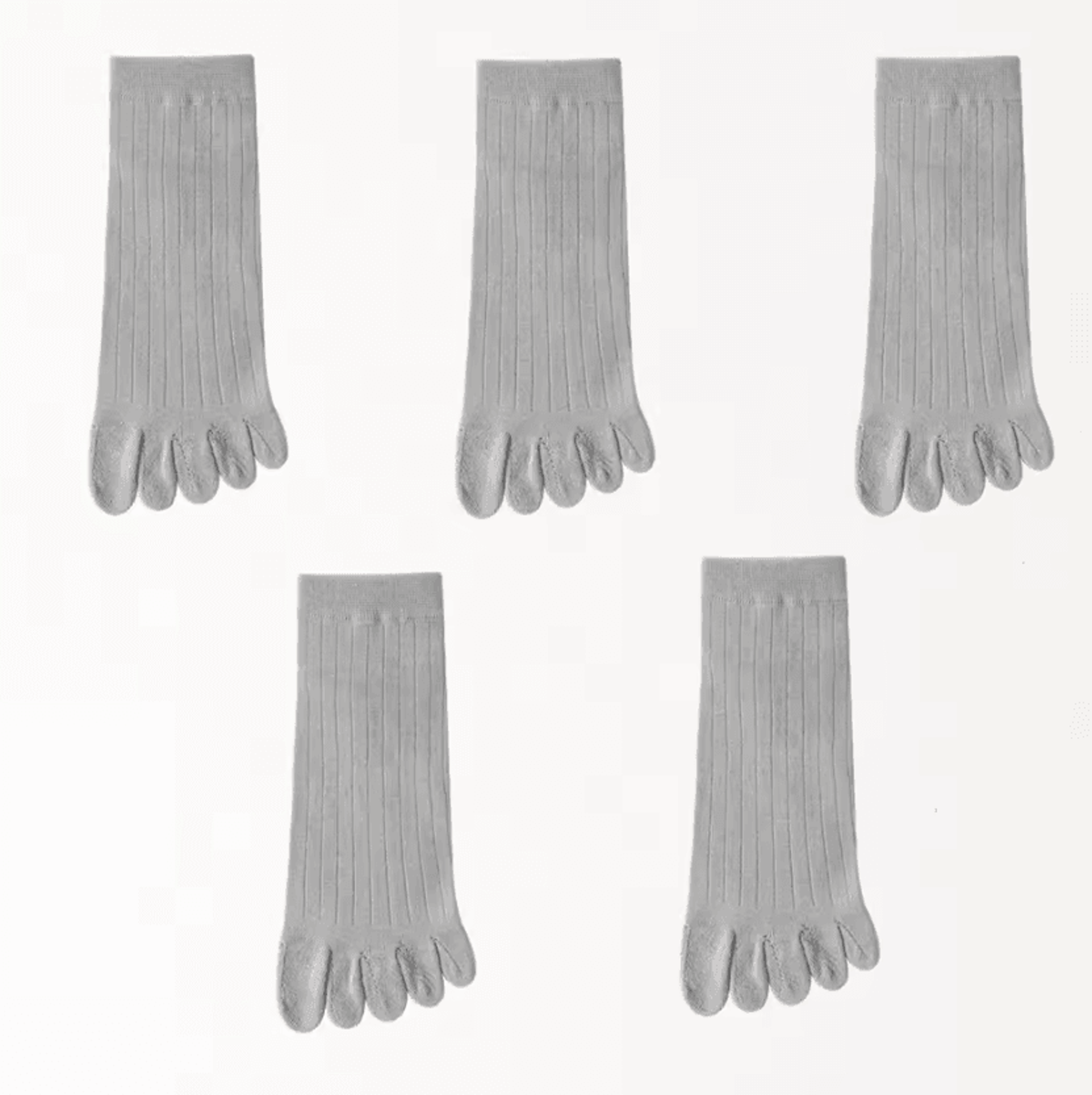 ToeFlex 5Pair Mens Cotton Five Finger Ankle Socks For Breathable Summer Comfort 5