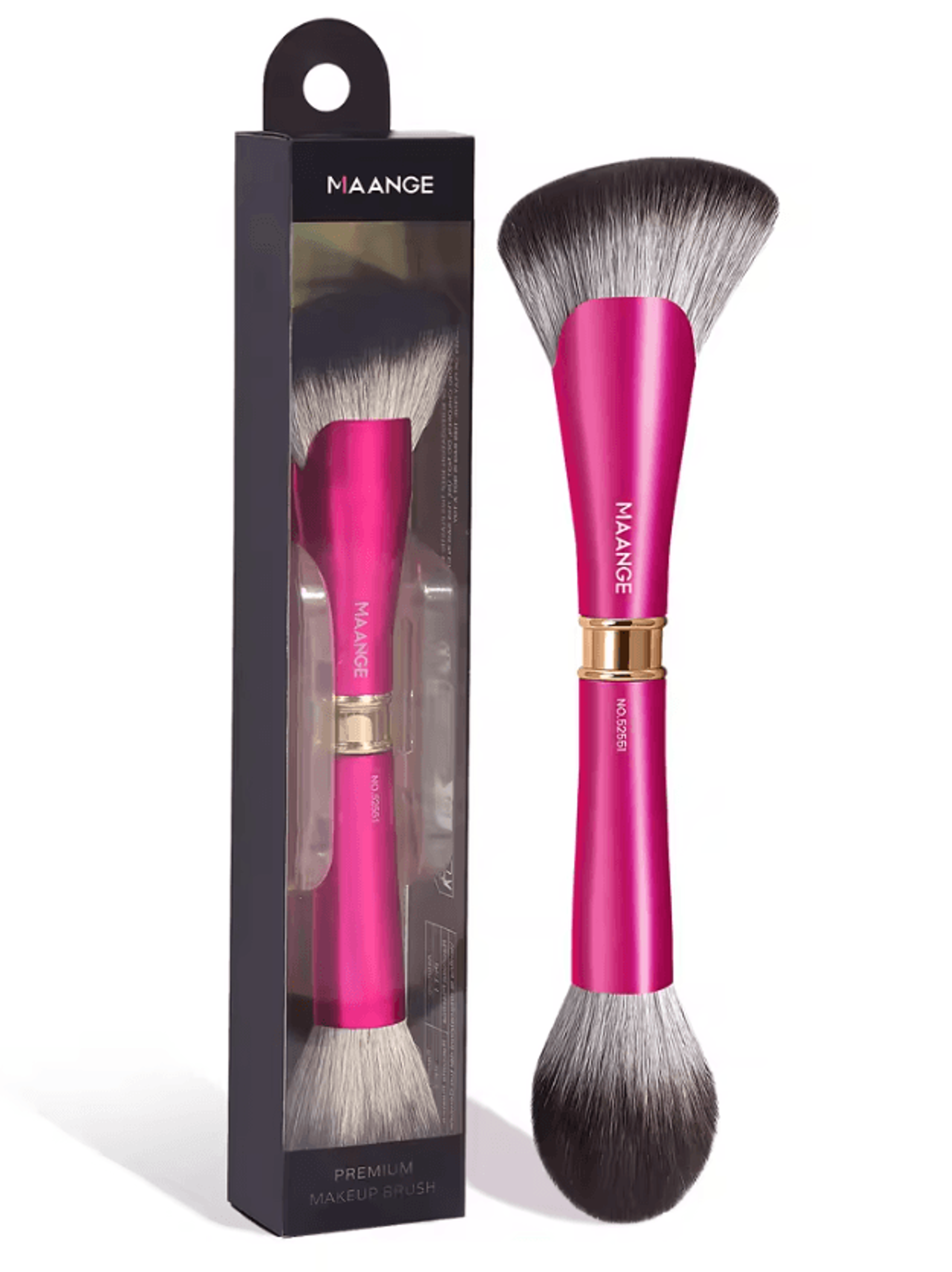 MAANGE DuoGlow DoubleHeaded Fan Makeup Brush For Smooth Blending And Flawless Application 6
