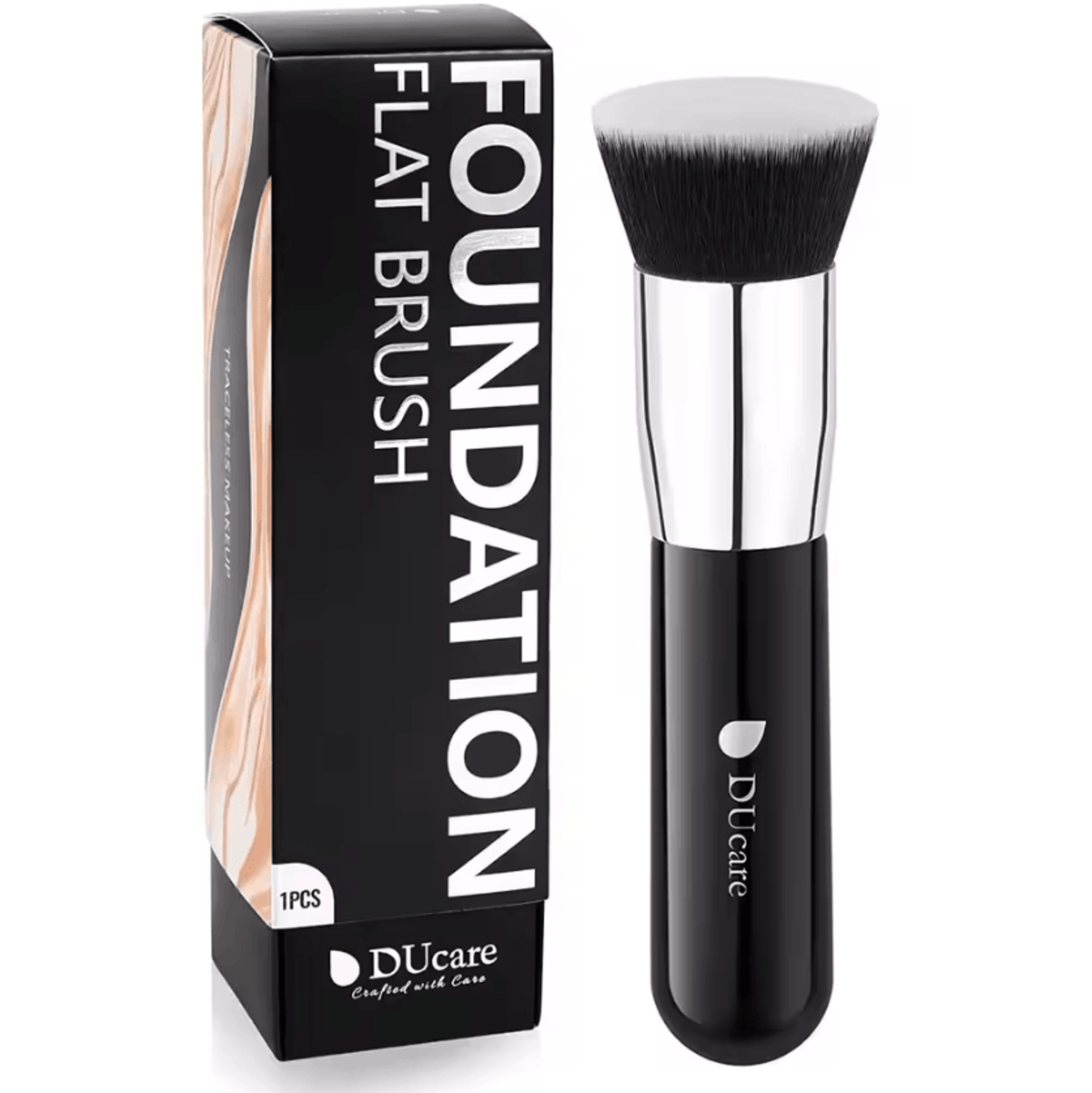 DUcare VelvetBlend Flat Top Kabuki Foundation Brush For Smooth And Flawless Makeup 6